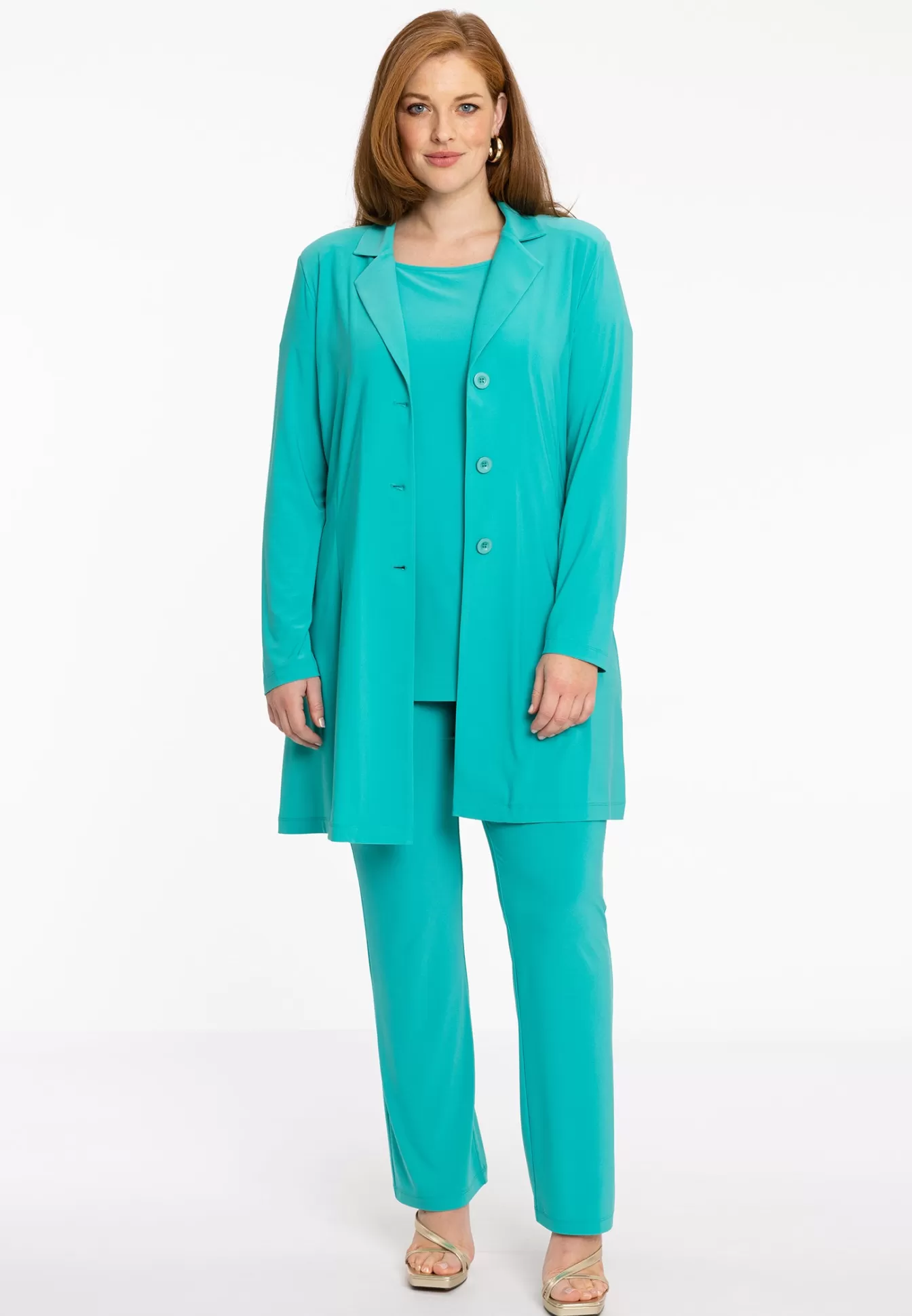 YOEK Blazer long DOLCE Turquoise Cheap