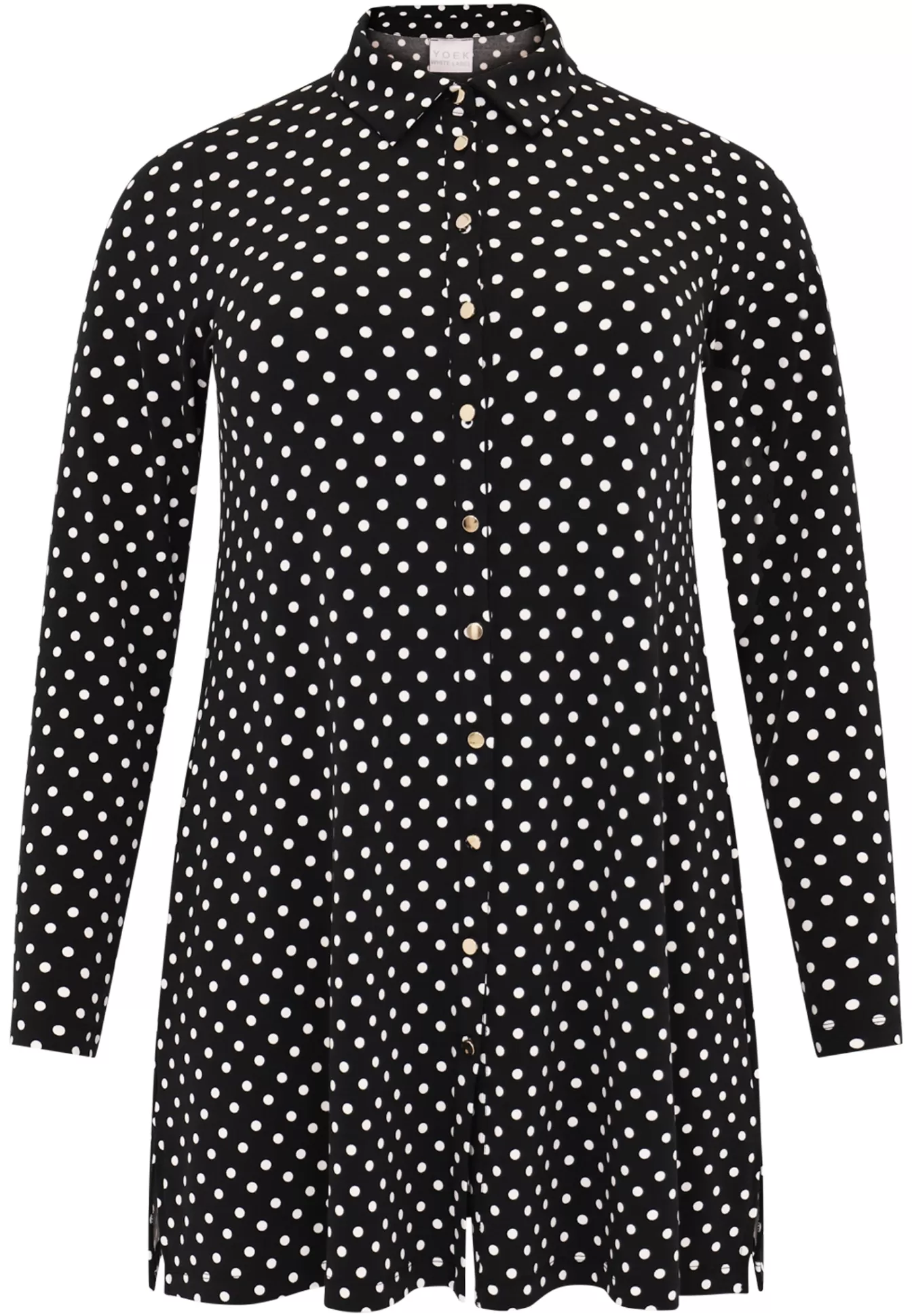 YOEK Blouse DOTS Black Fashion