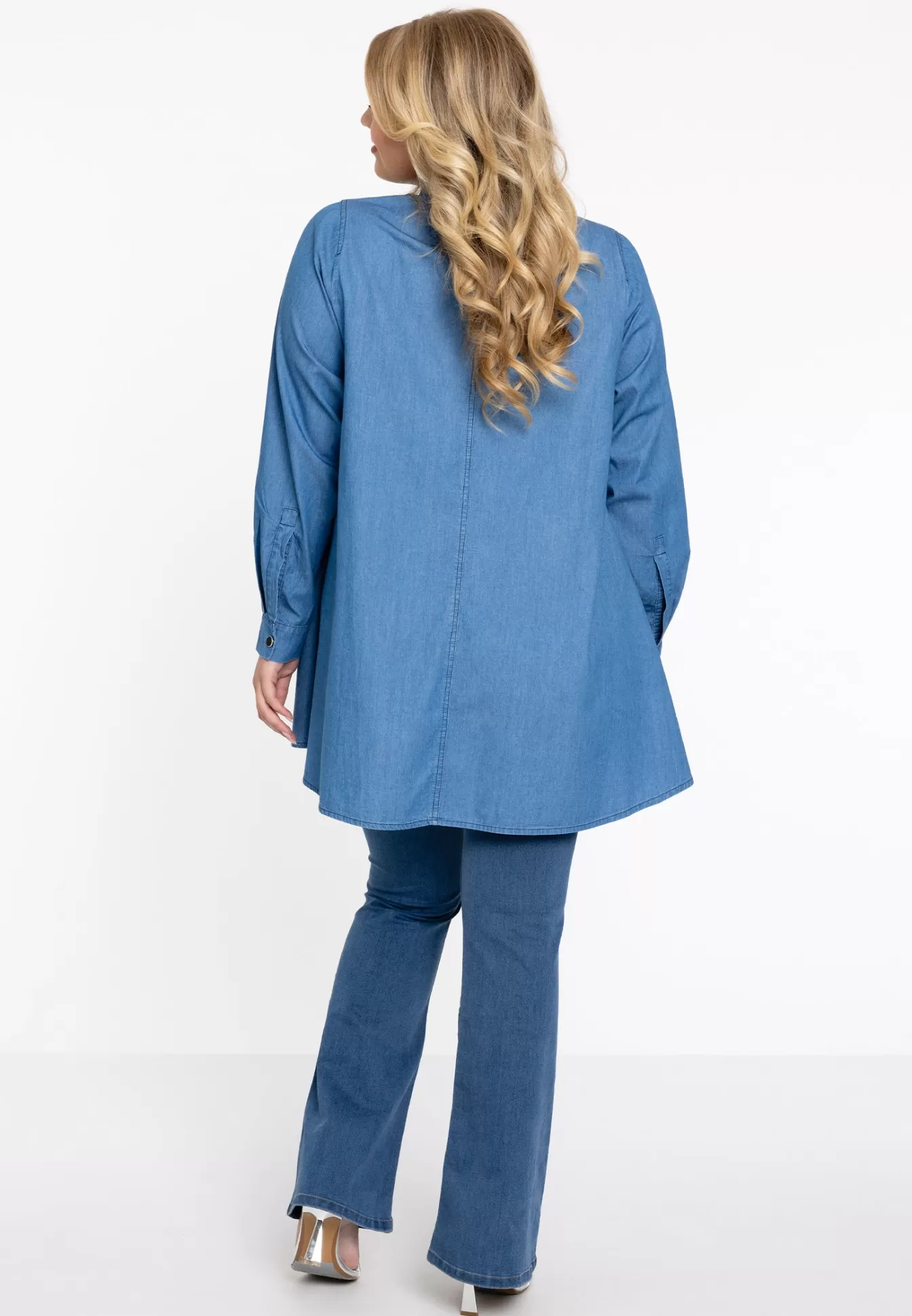 YOEK Blouse swing CHAMBRAY Blue Best