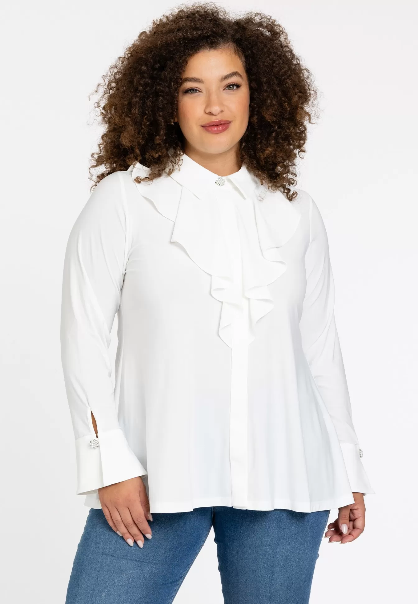 YOEK Blouse volant DOLCE Ecru Online