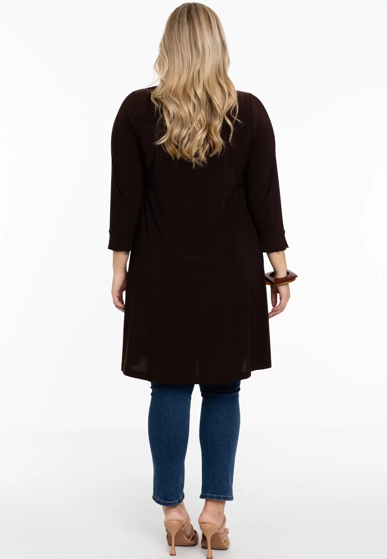 YOEK Blouse-jurk DOLCE Brown Fashion