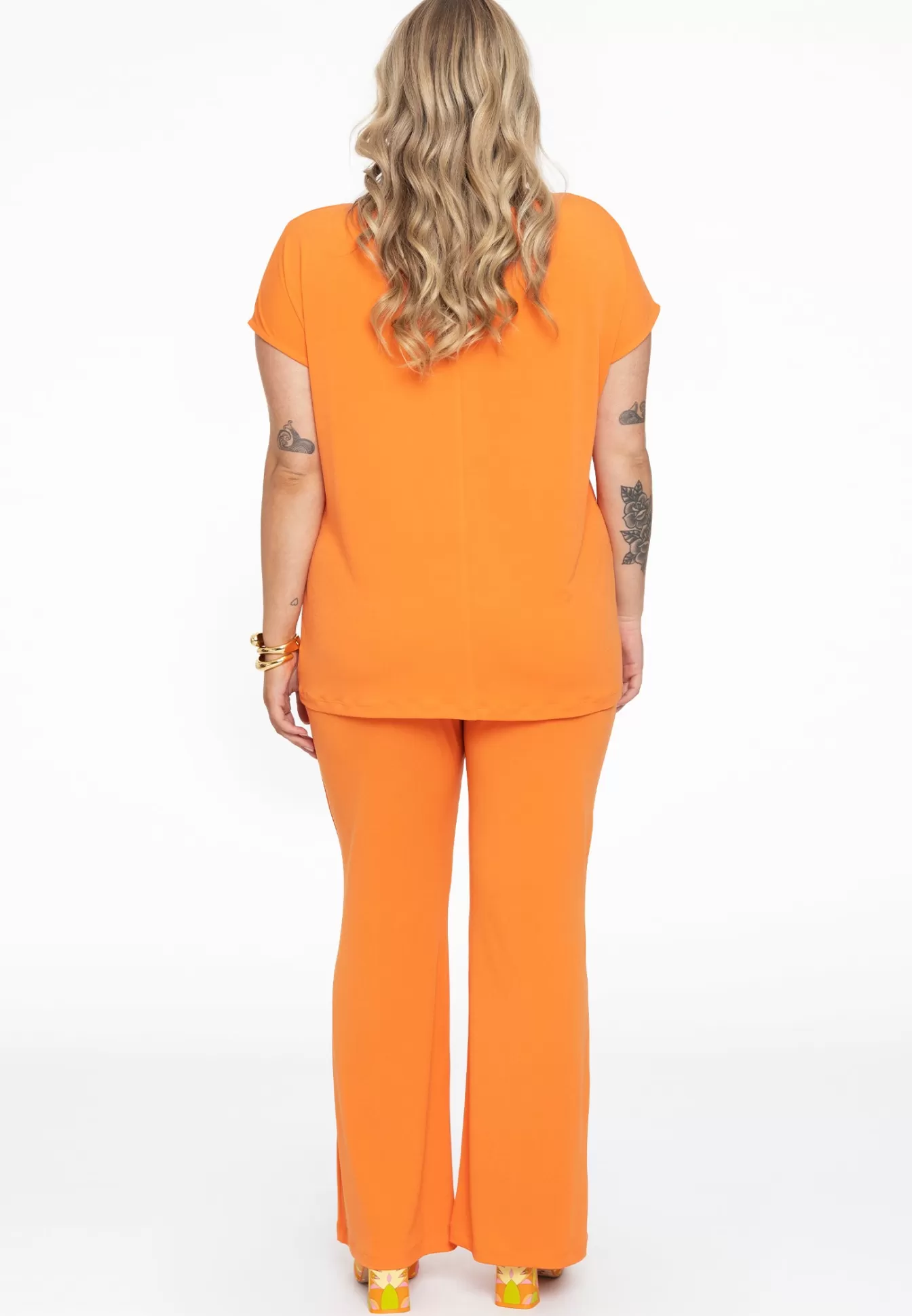 YOEK Broek bootleg DOLCE Orange New