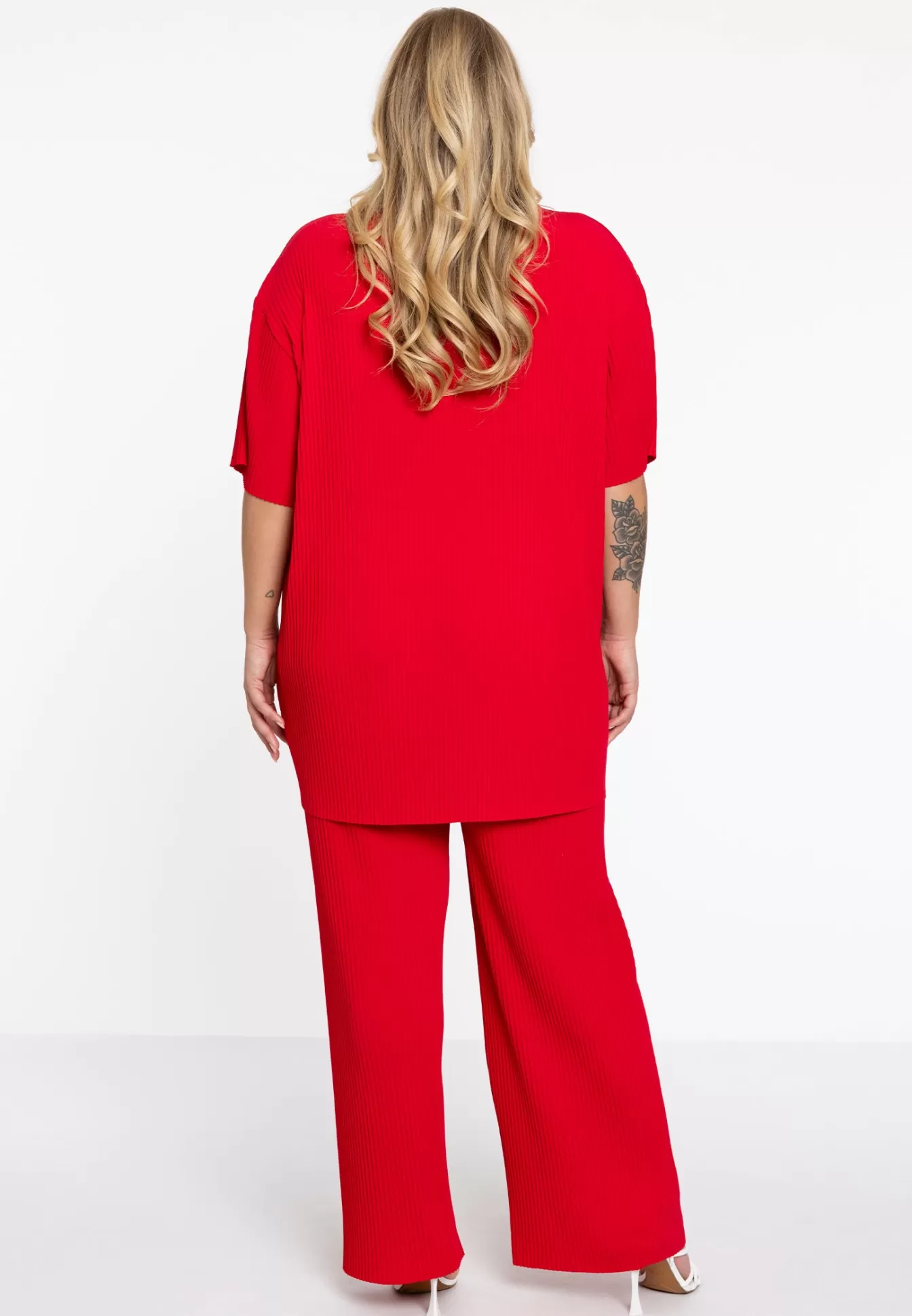 YOEK Broek PLISSE Red Best