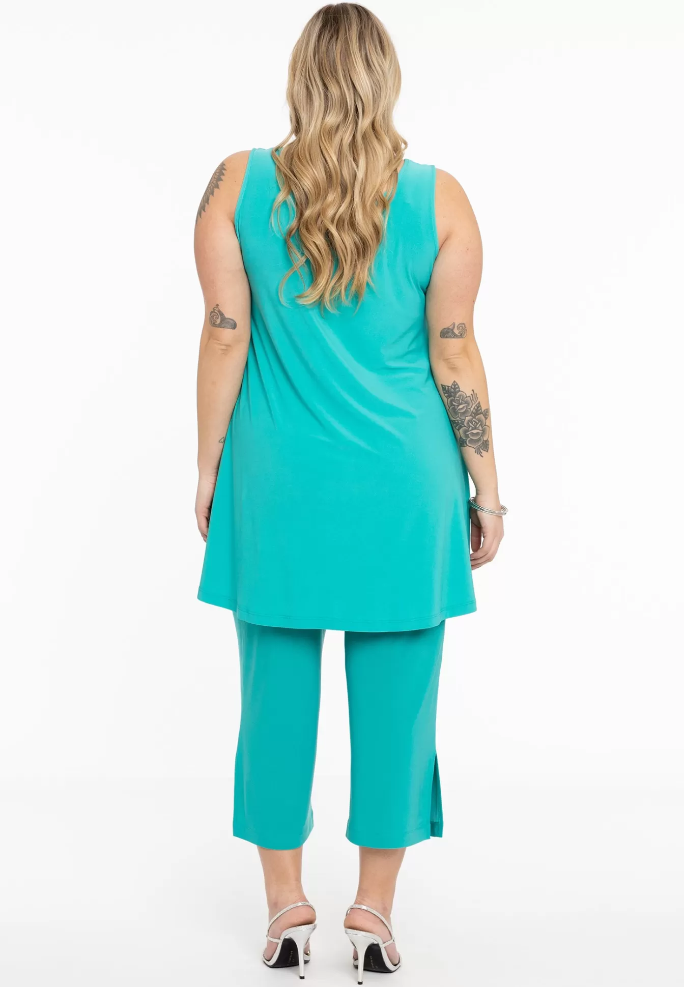 YOEK Broek splitten 7/8 DOLCE Turquoise Shop