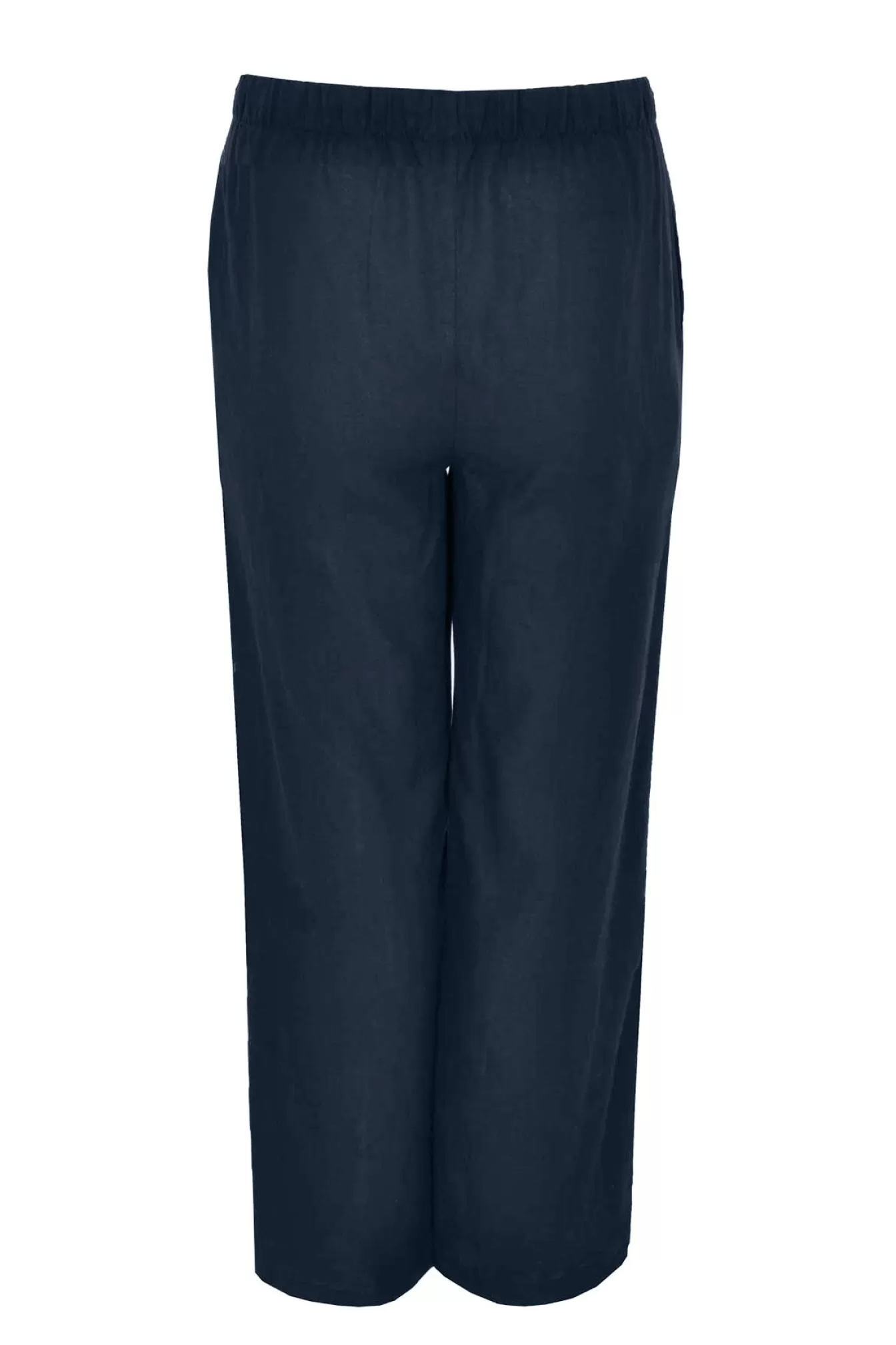 YOEK Broek taillekoord LINEN Blue Cheap