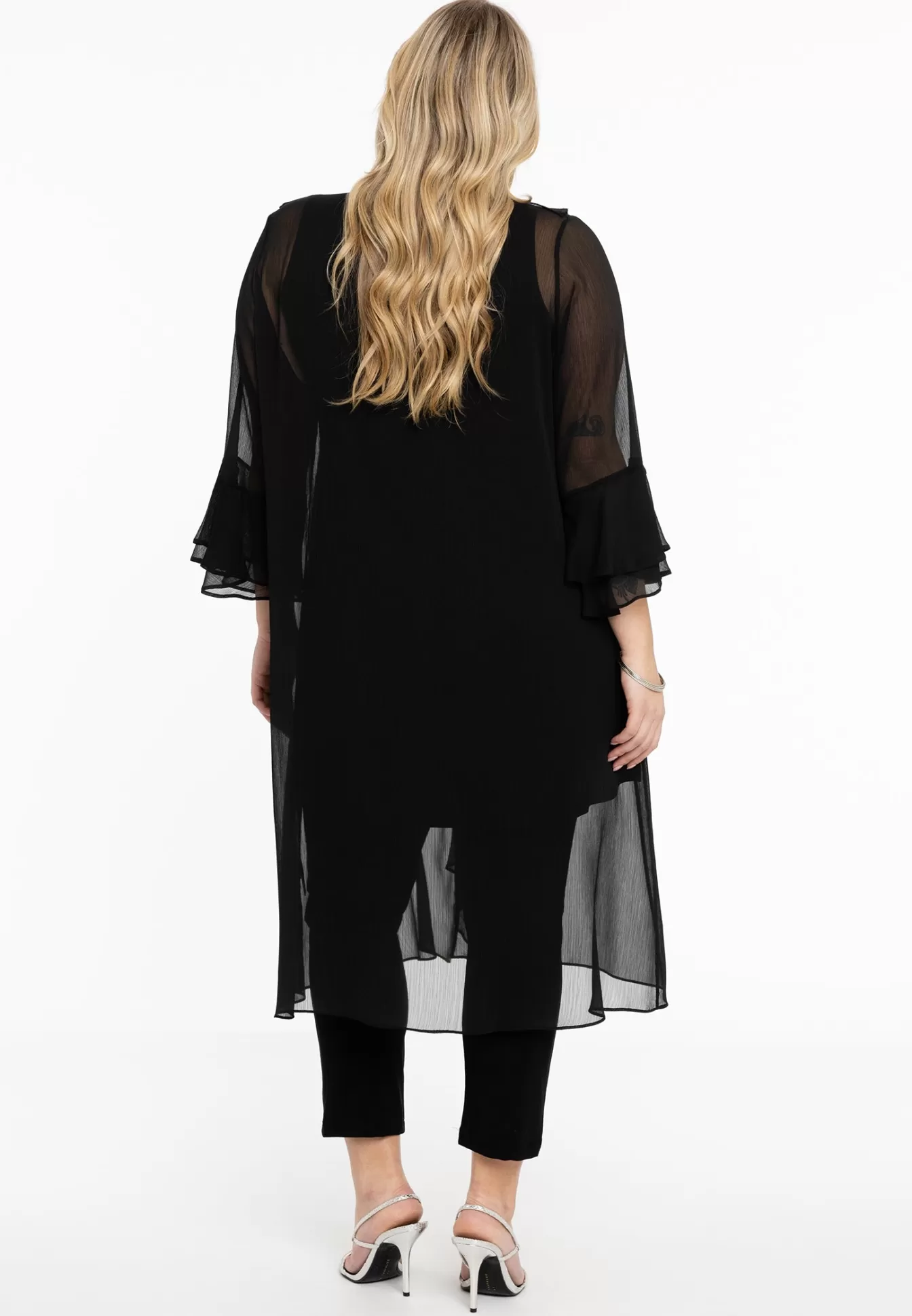 YOEK Cardi-blouse met ruches VOILE Black Clearance