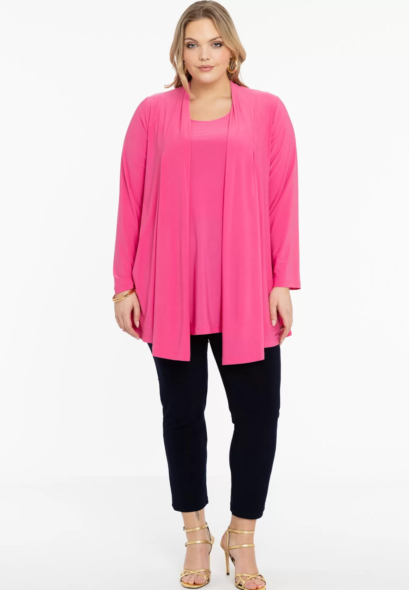 YOEK Cardigan met plooien DOLCE Pink Clearance