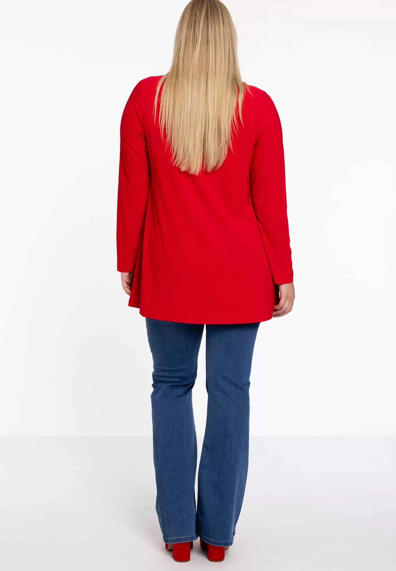 YOEK Cardigan met plooien DOLCE Red Online