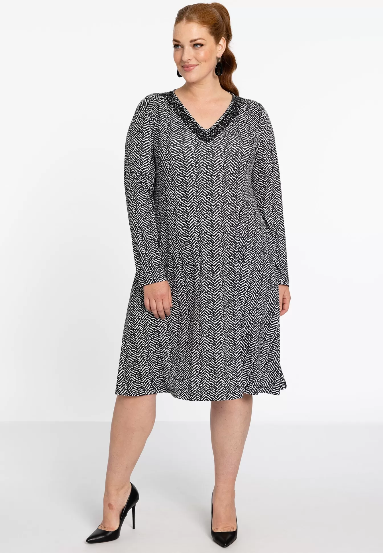 YOEK Dress A-line NOVA Black Flash Sale