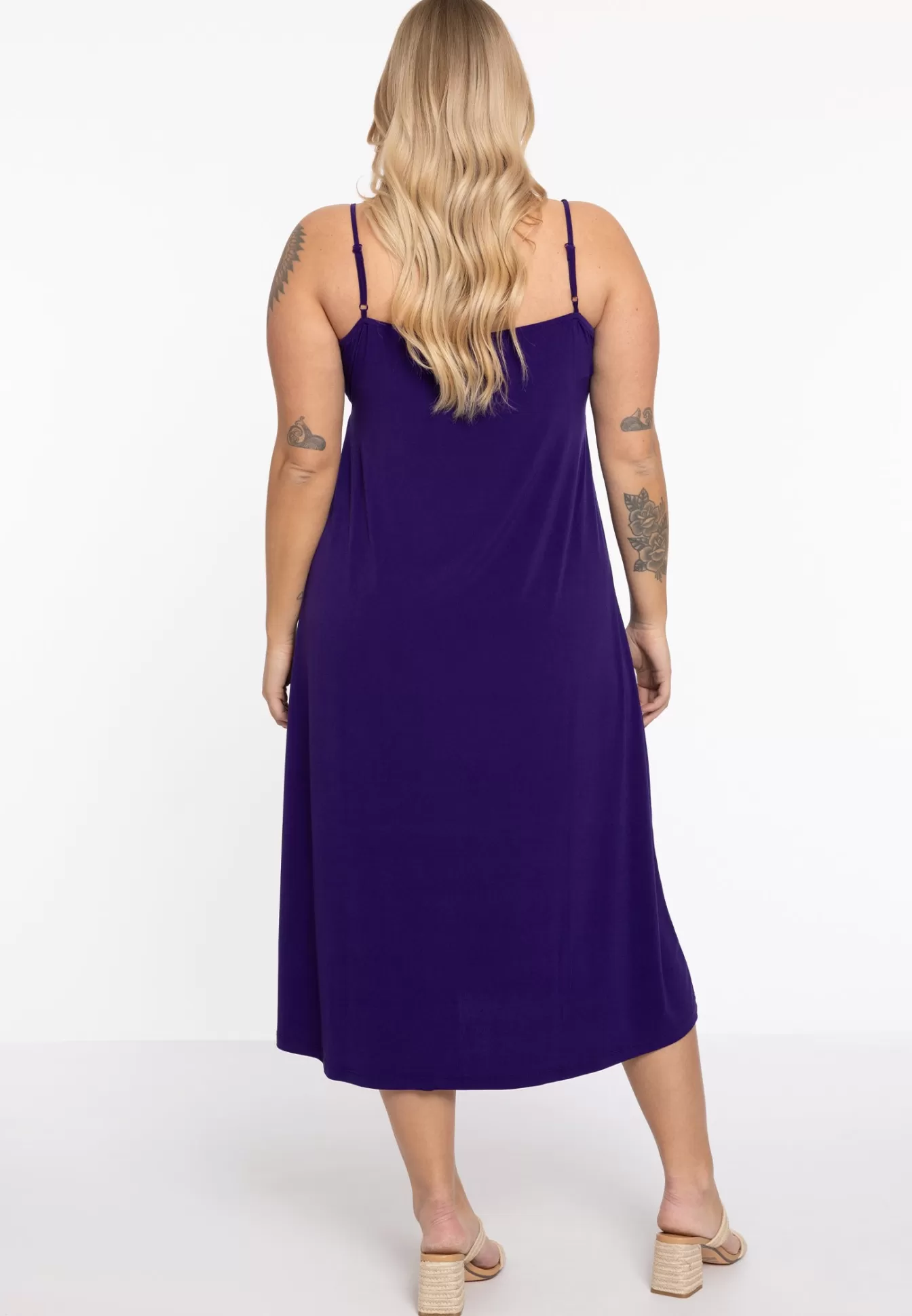 YOEK Dress spaghetti elastic waist DOLCE Purple Discount