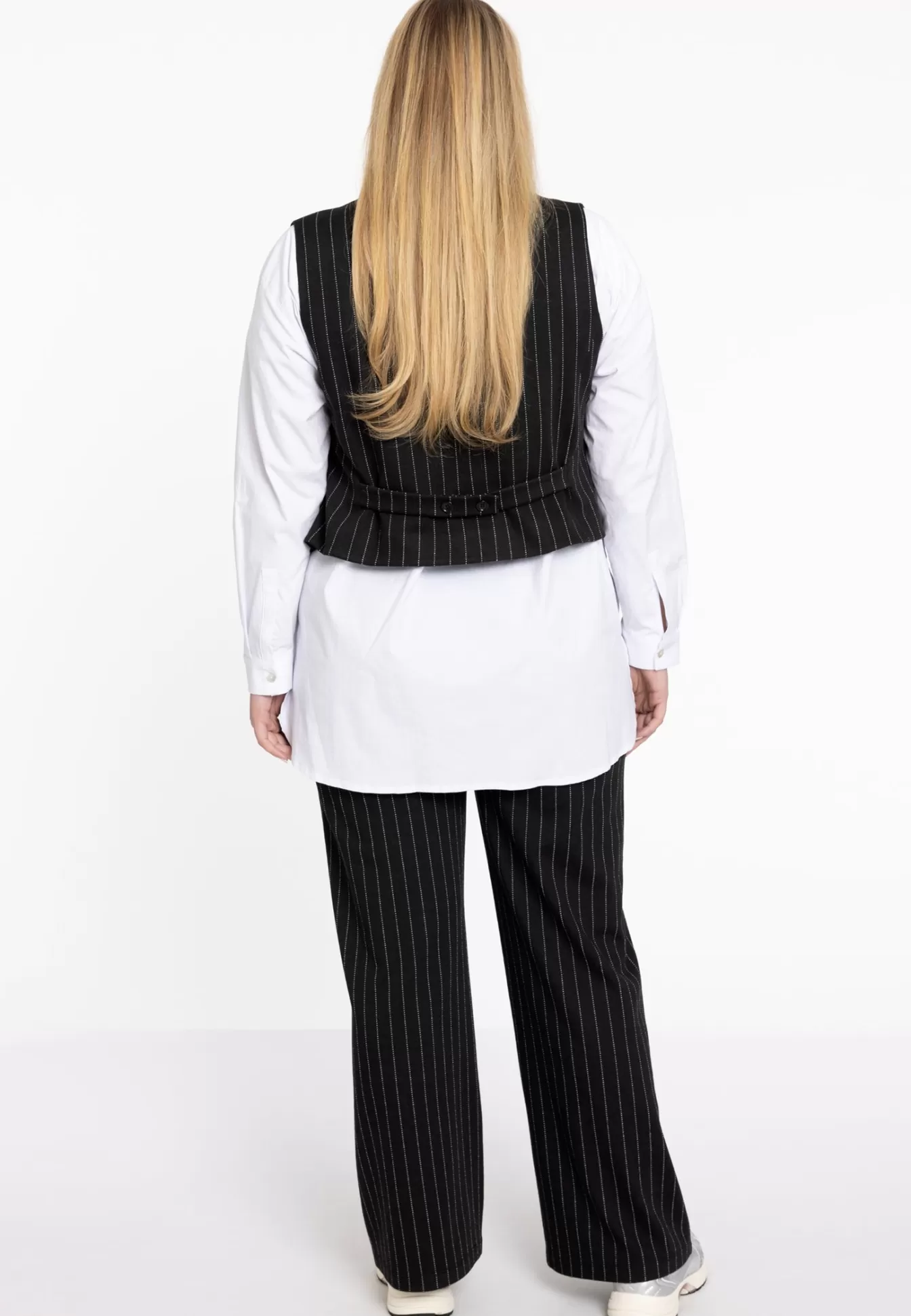 YOEK Gilet PINSTRIPE Black Cheap