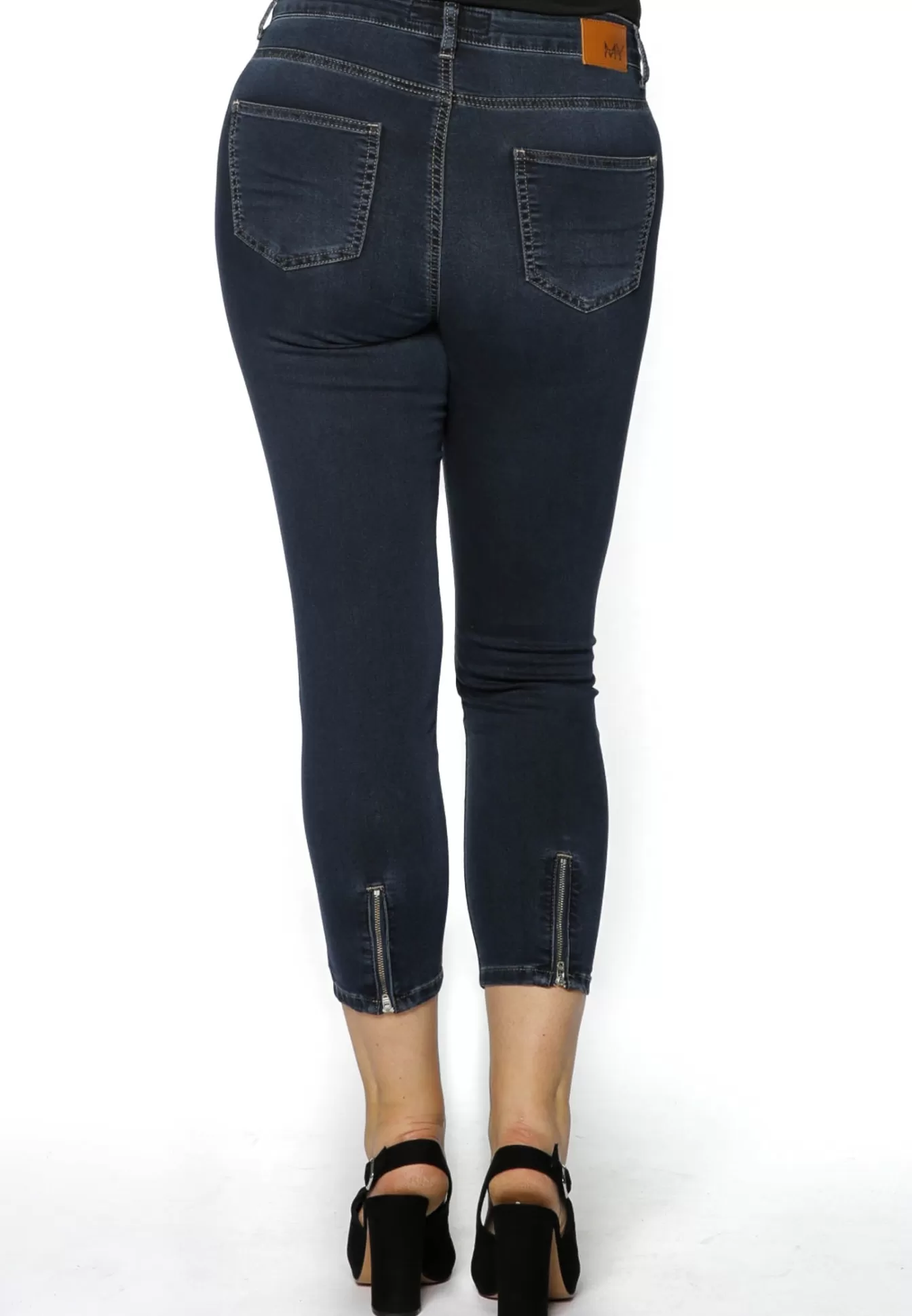 YOEK Jeans 7/8 met rits Darkindigo Outlet