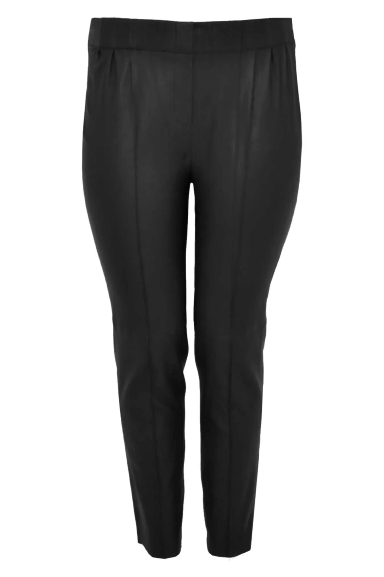 YOEK Leren broek met naad Black Sale