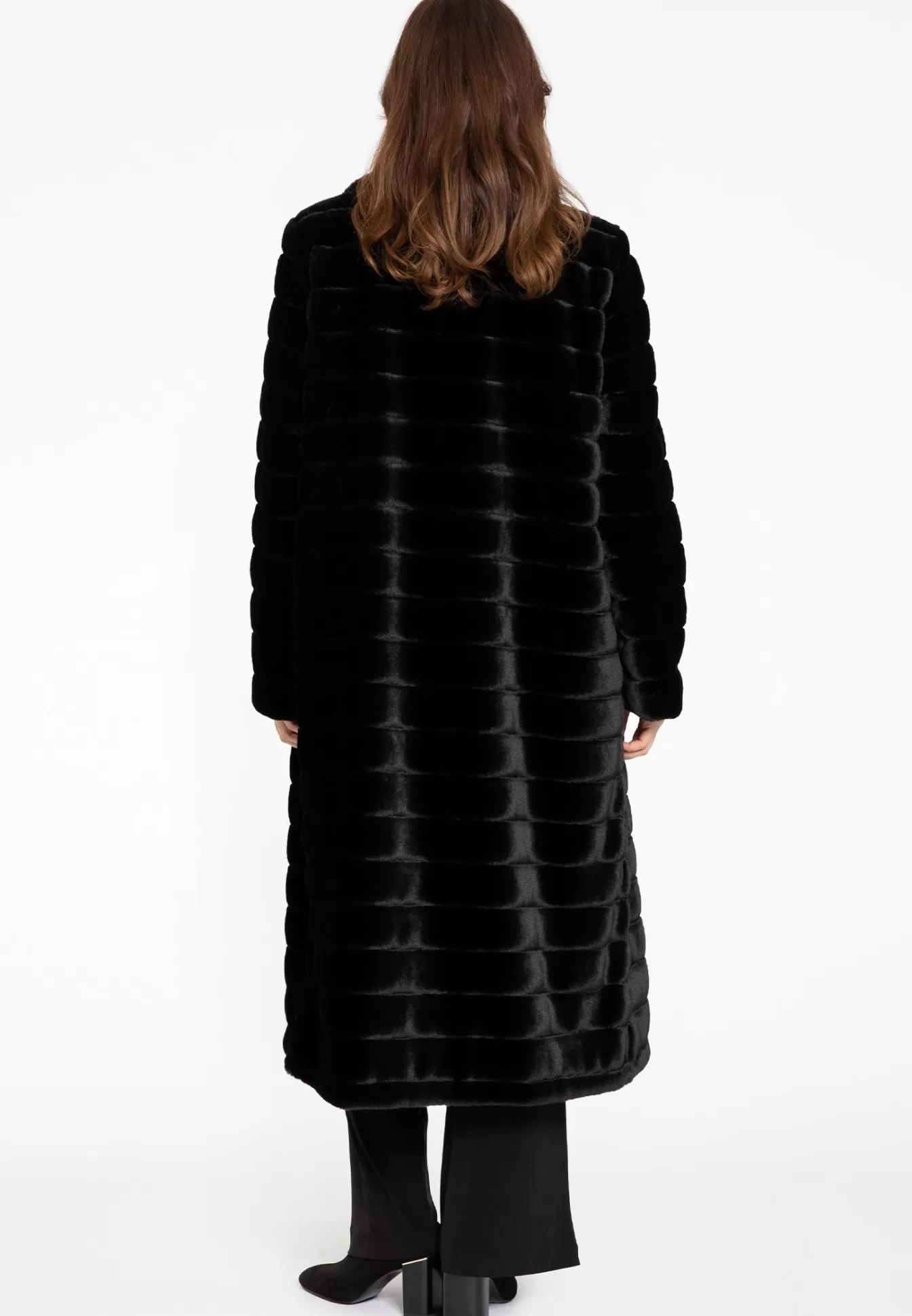 YOEK Mantel streep faux fur Black Hot