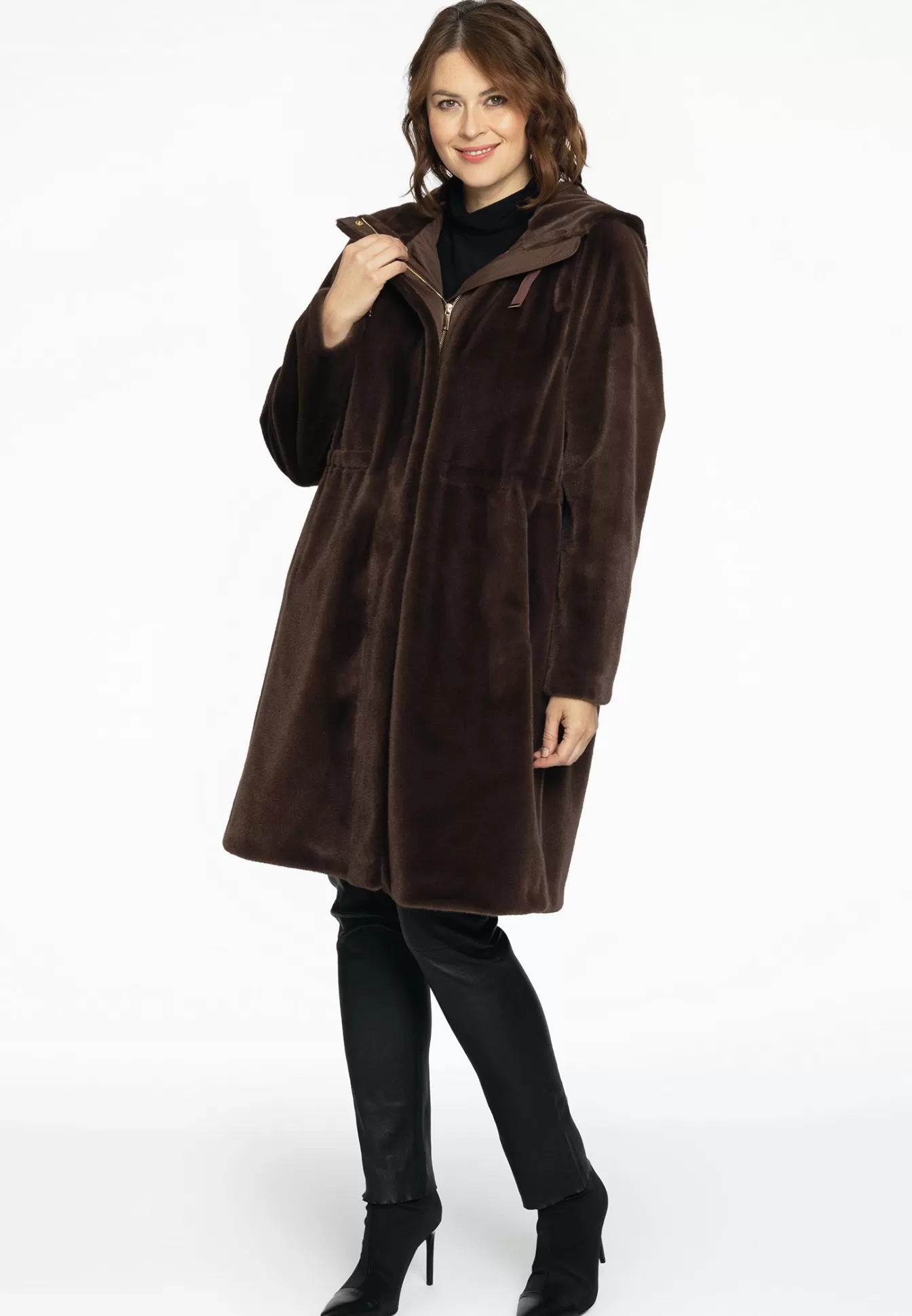 YOEK Parka faux fur Brown Store