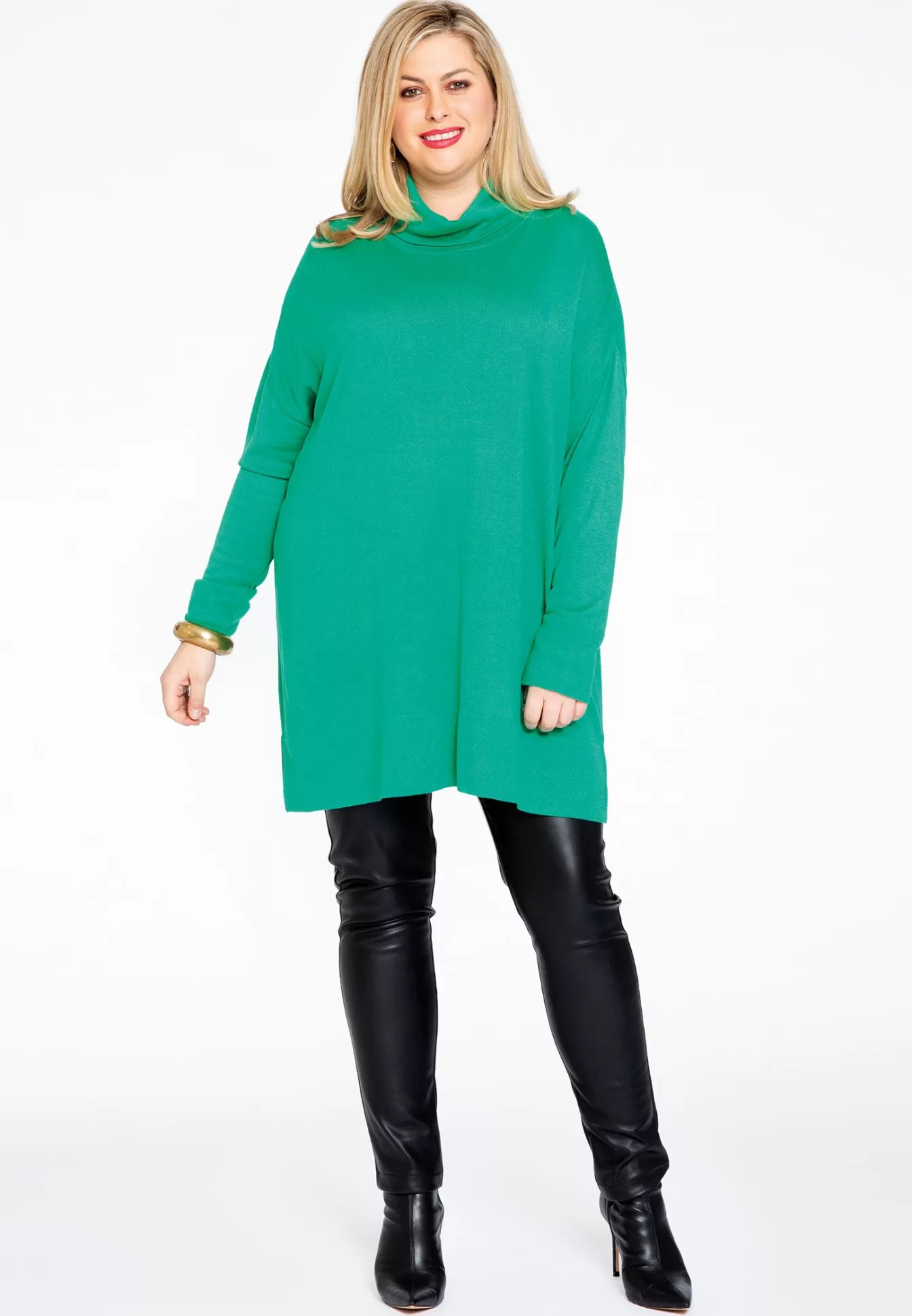 YOEK Pullover wijd met col Green Store