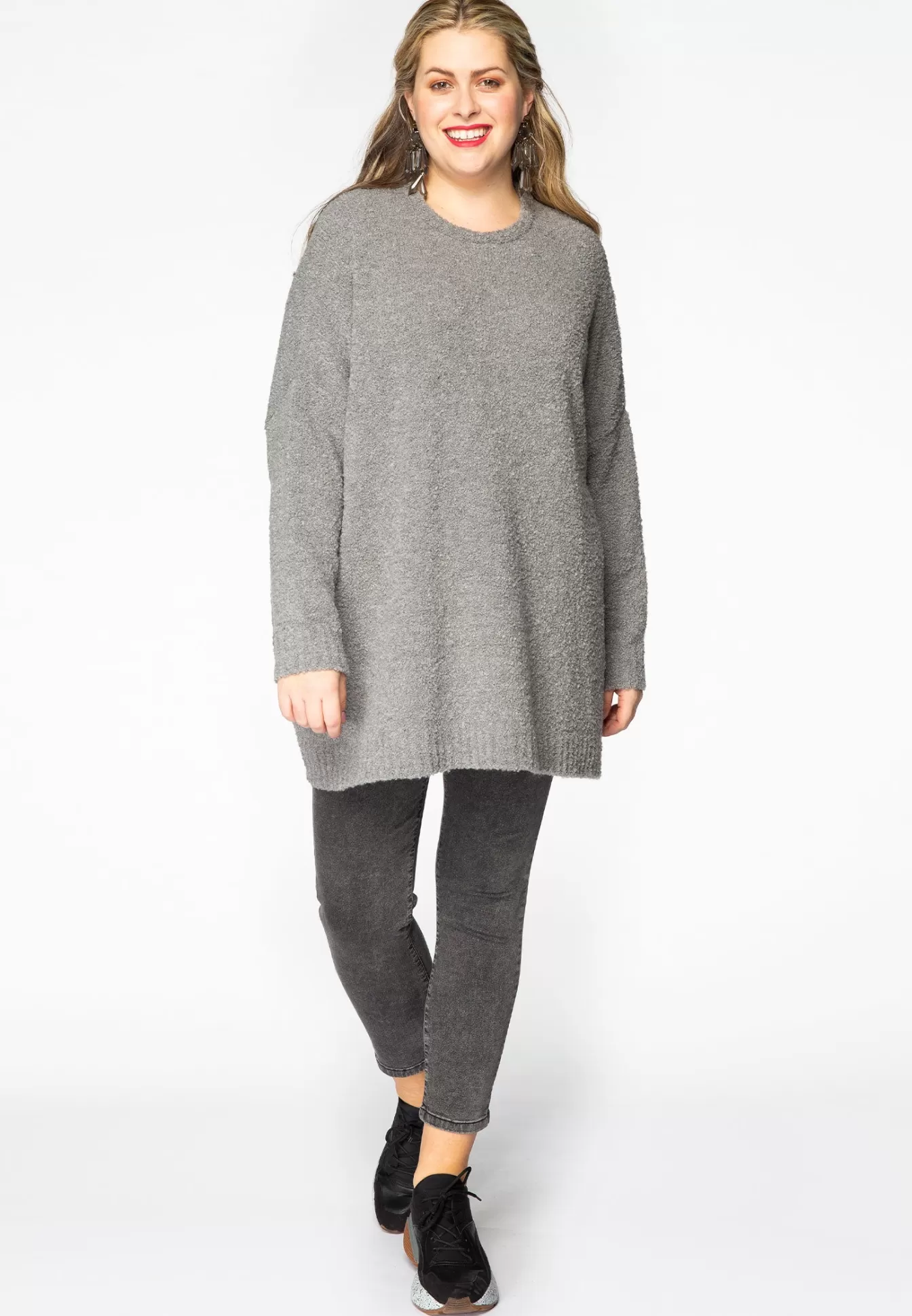 YOEK Pullover wijd TEDDY Grey Clearance