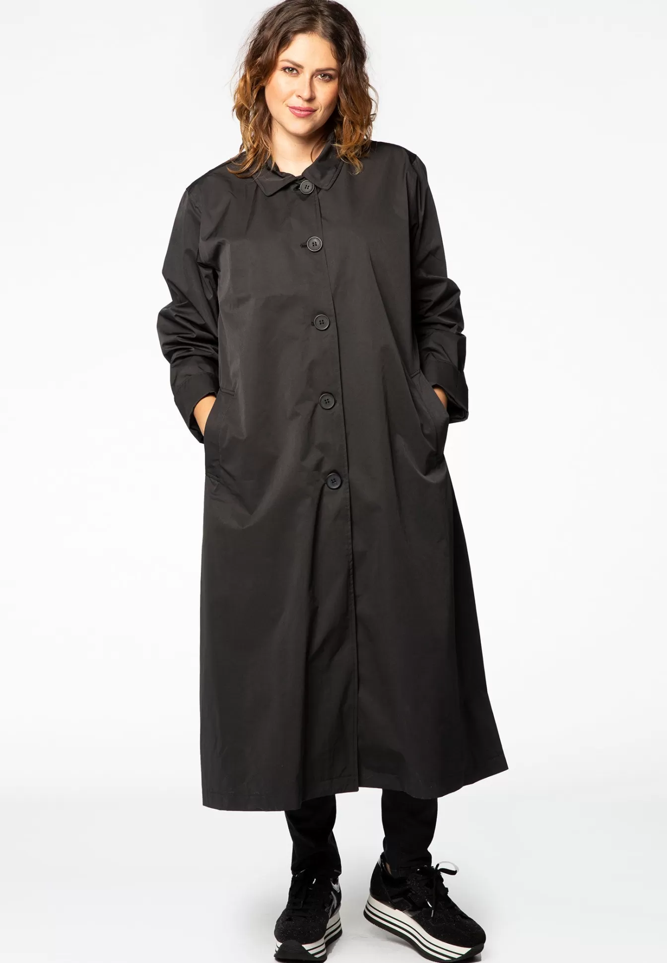 YOEK Raincoat basic long Black Sale