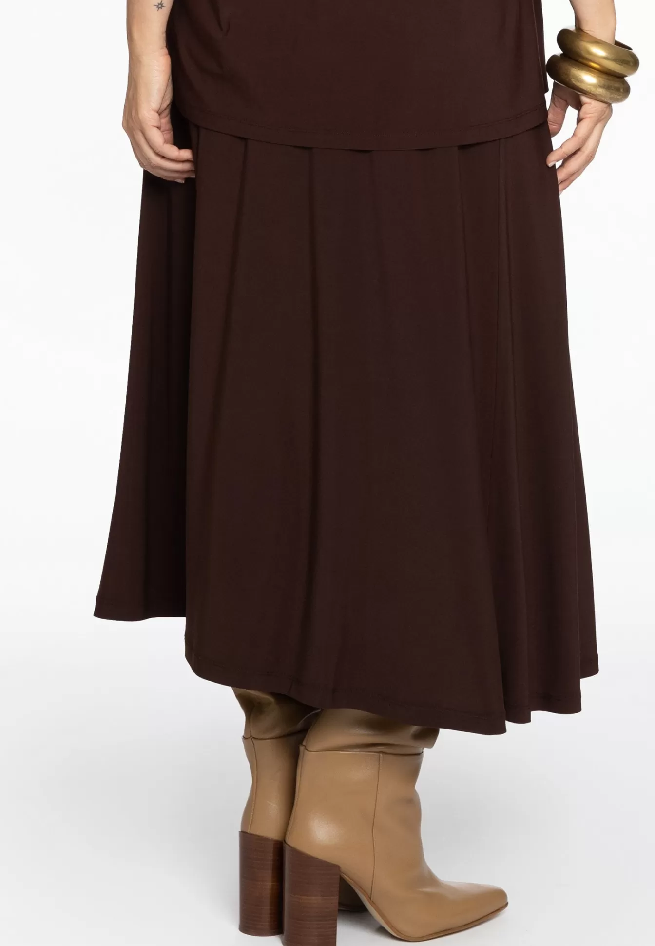 YOEK Rok A-lijn DOLCE Brown Flash Sale