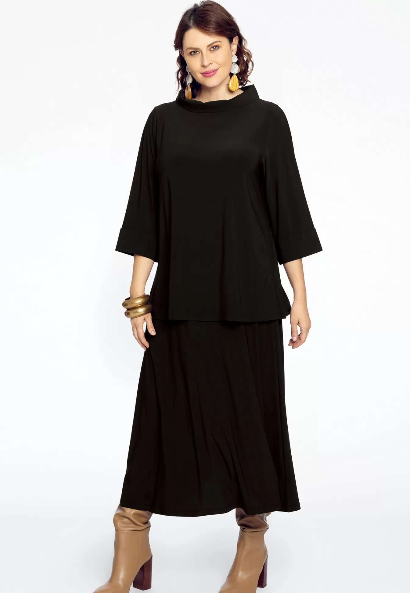 YOEK Rok A-lijn DOLCE Black Shop