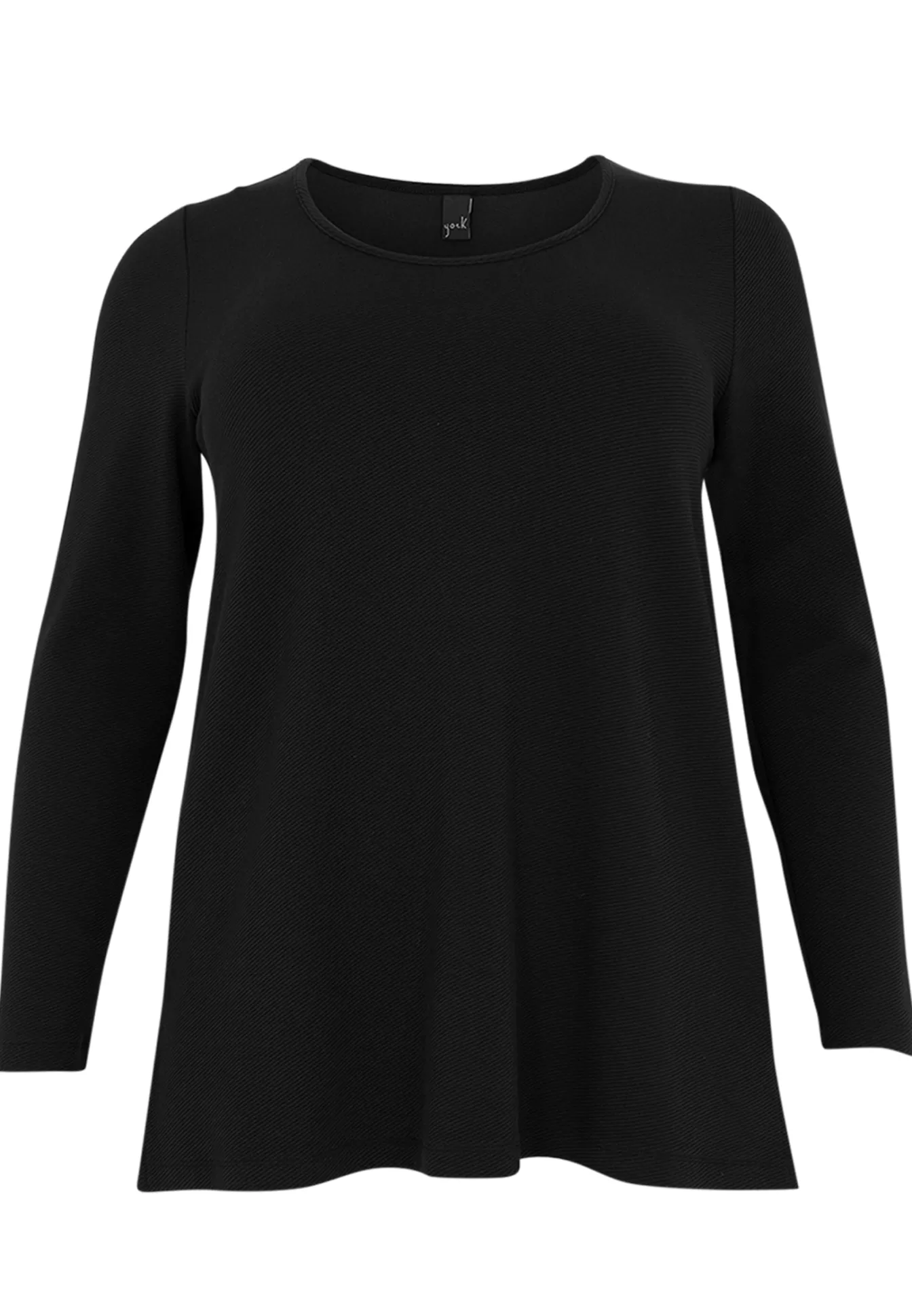 YOEK Shirt A-lijn DIAGONAL Black Best Sale