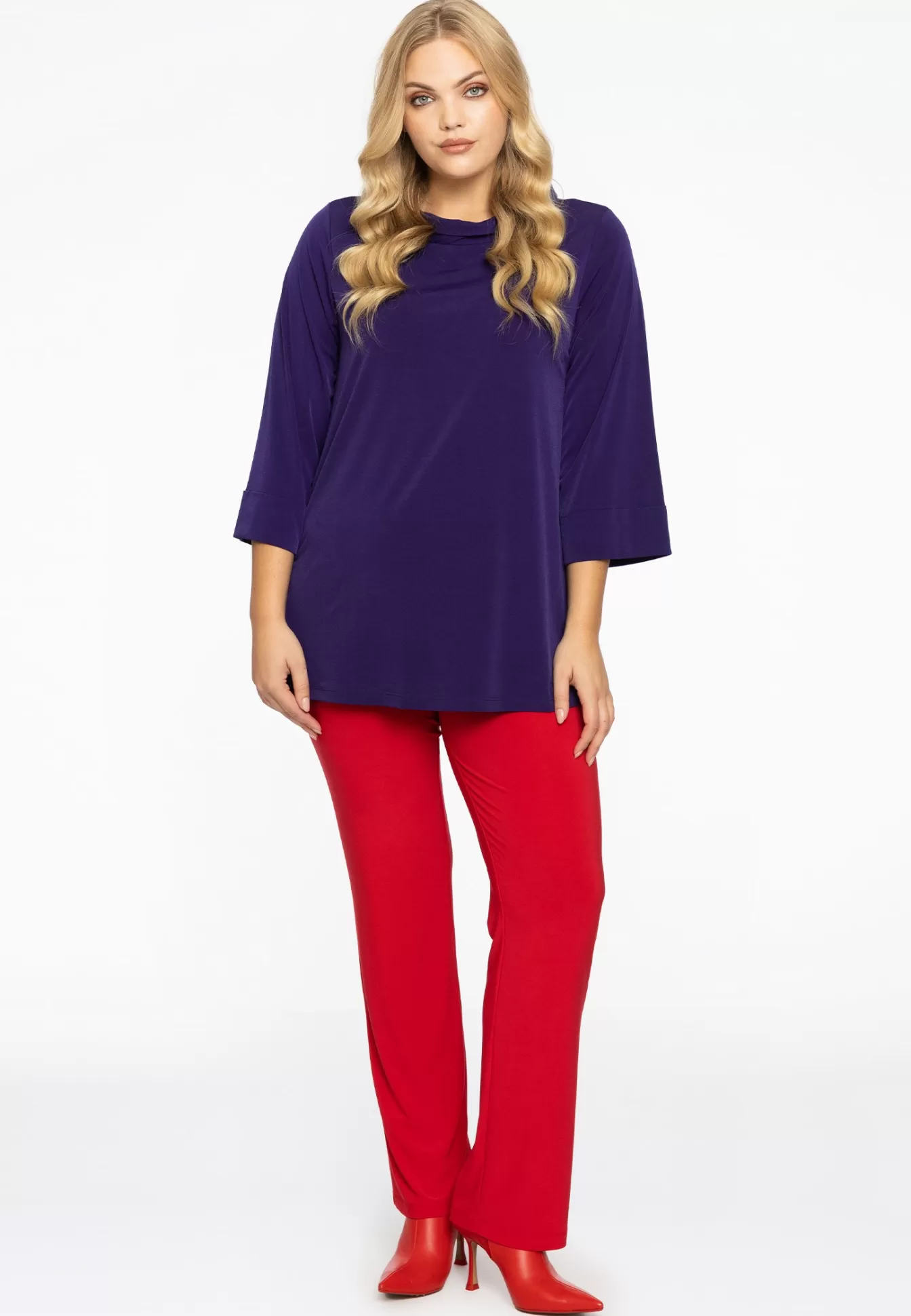 YOEK Shirt A-lijn met turtle neck DOLCE Purple Cheap