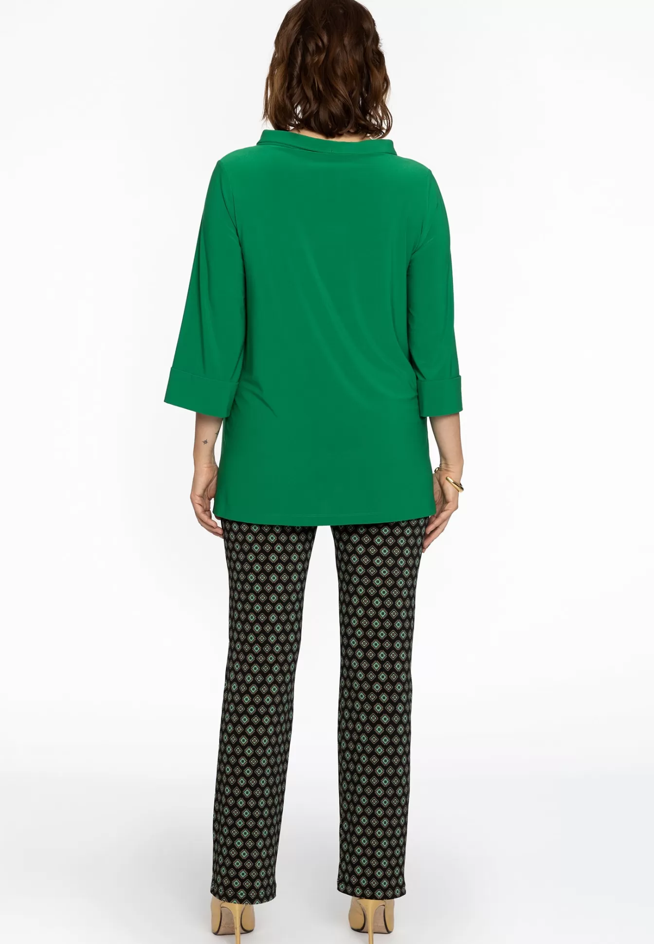 YOEK Shirt A-lijn met turtle neck DOLCE Green Best Sale