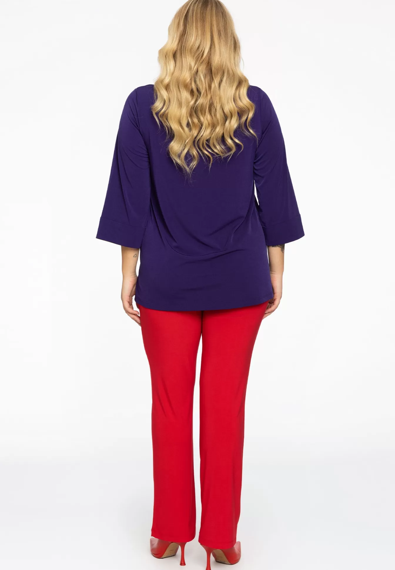 YOEK Shirt A-lijn met turtle neck DOLCE Purple Cheap