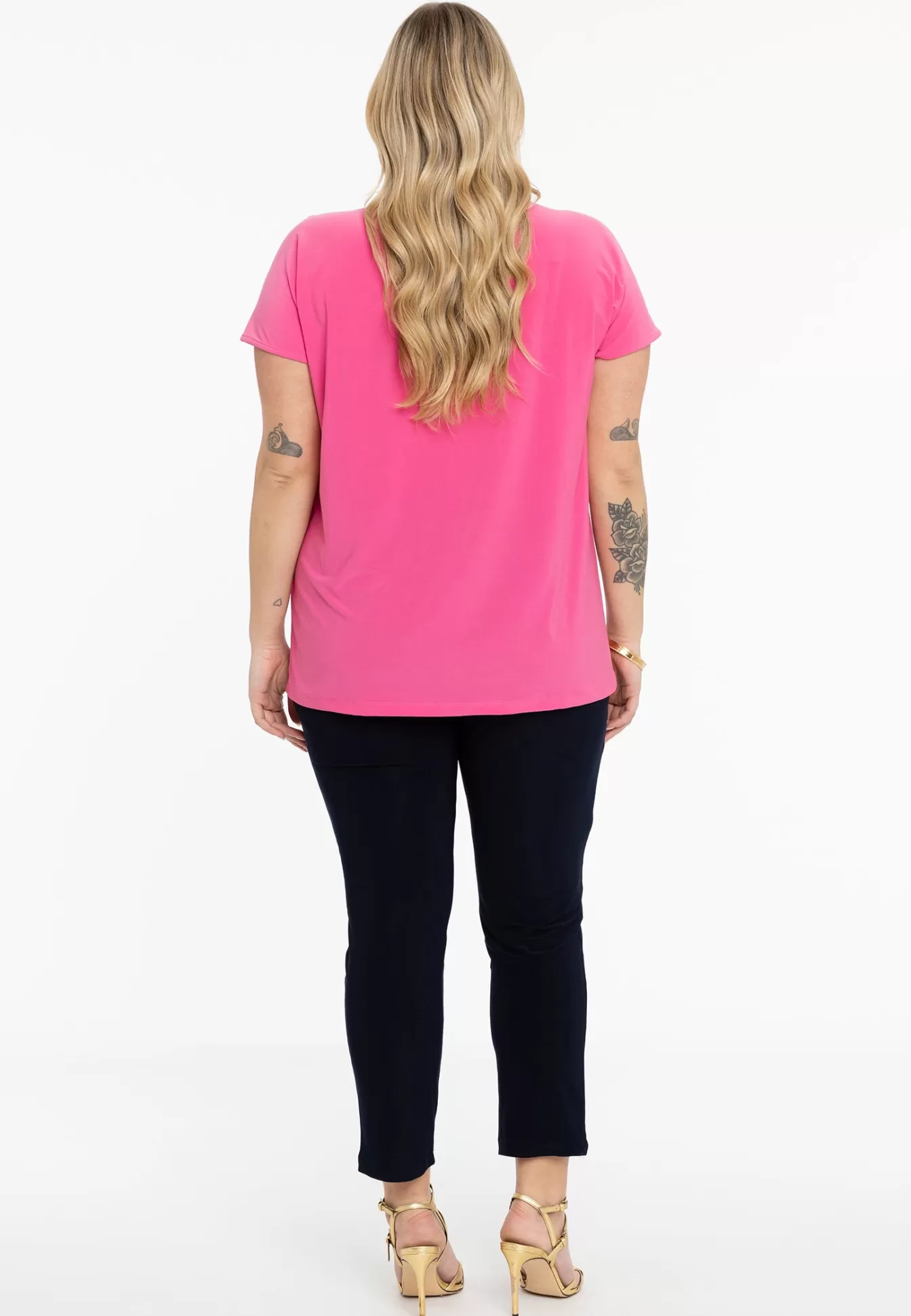 YOEK Shirt met plooi DOLCE Pink New