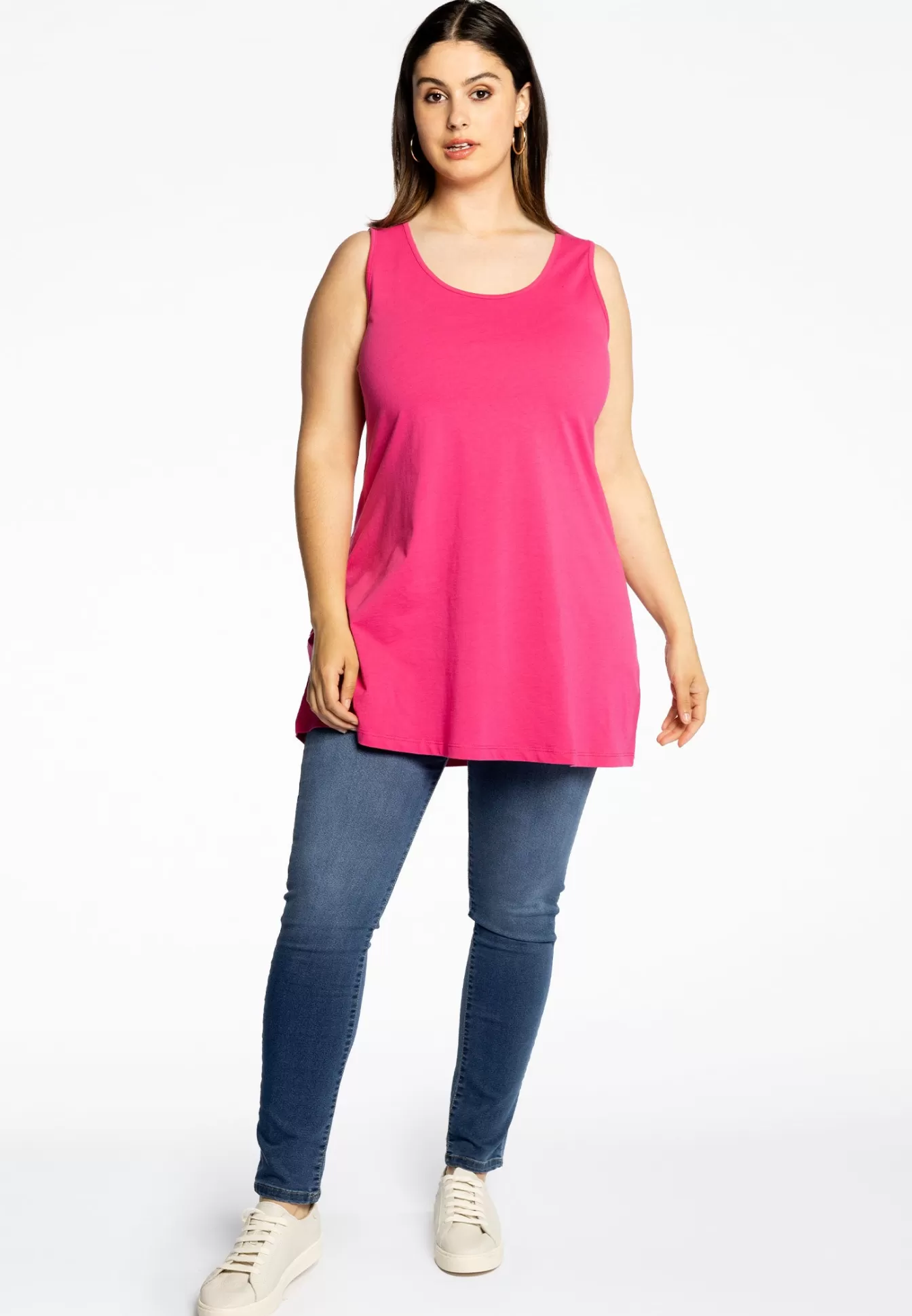 YOEK Top flare COTTON Pink Clearance