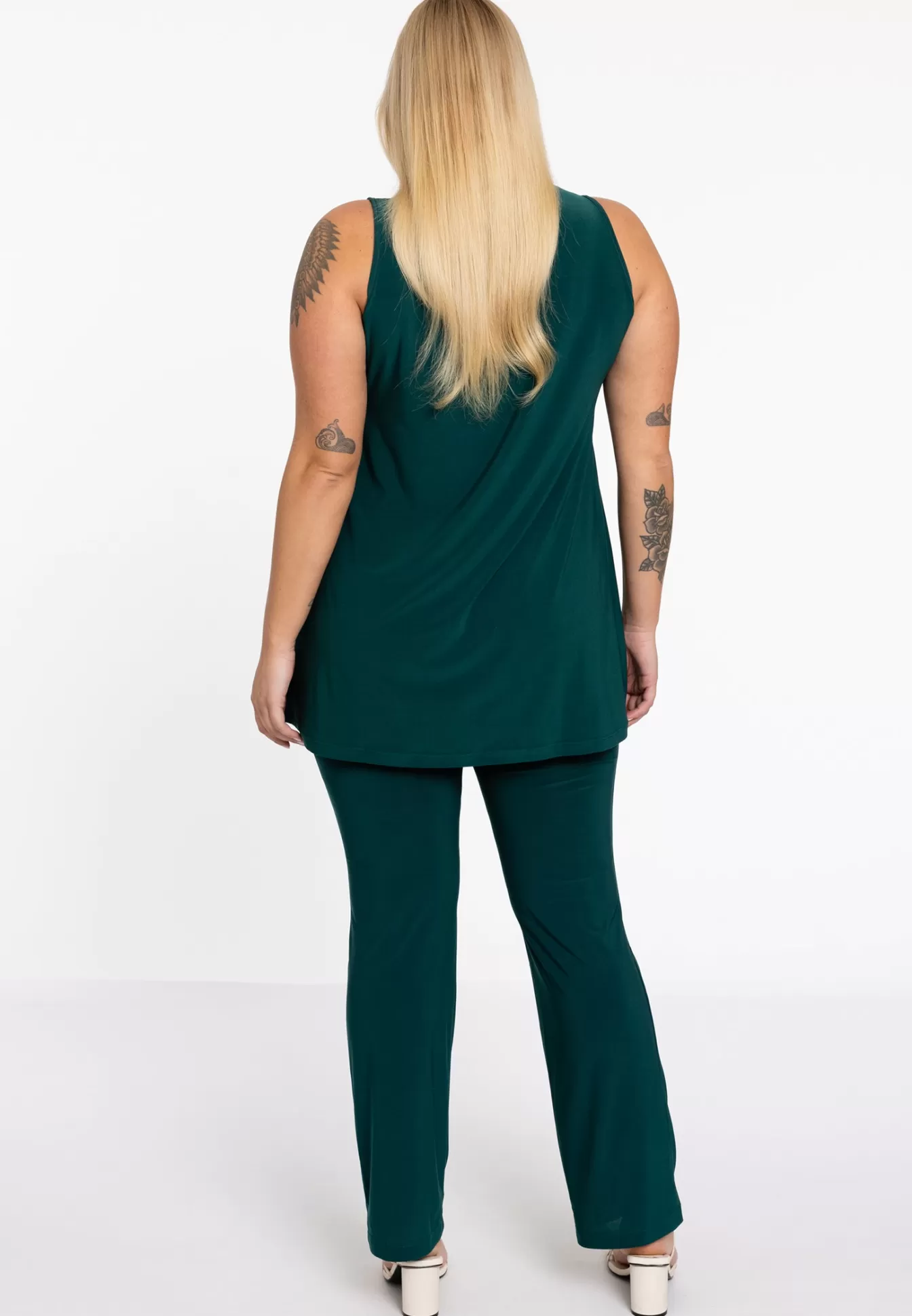 YOEK Top flare DOLCE Darkgreen Clearance