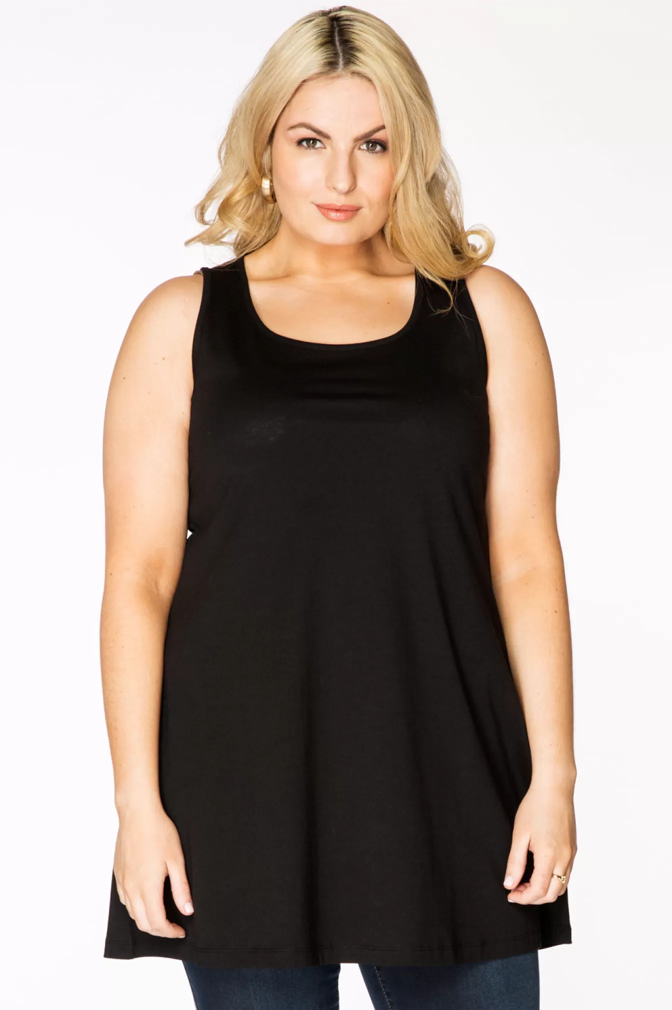 YOEK Top flare VISCOSE Black Best