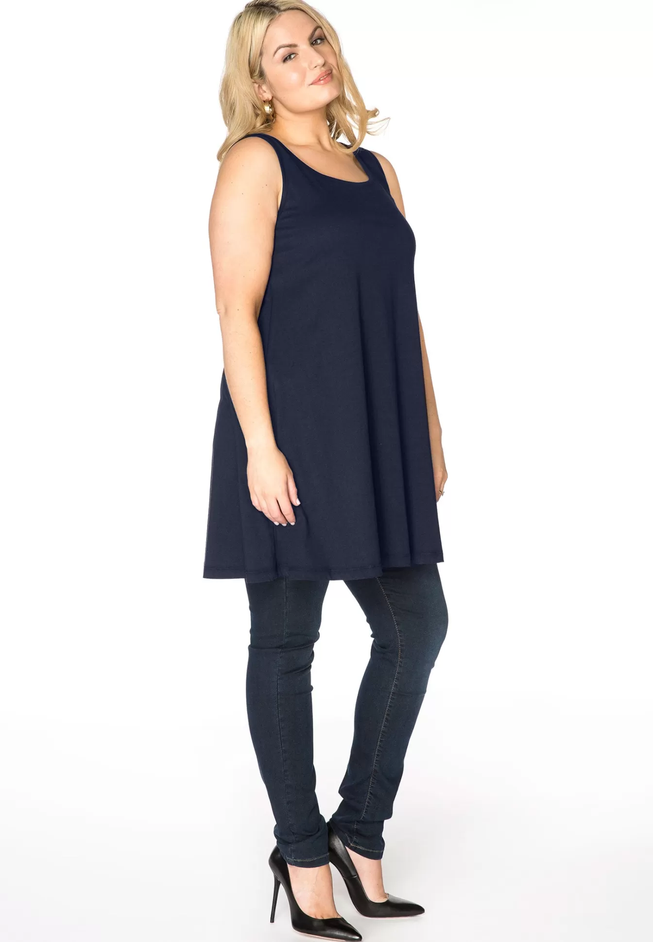 YOEK Top wide bottom COTTON Blue Online