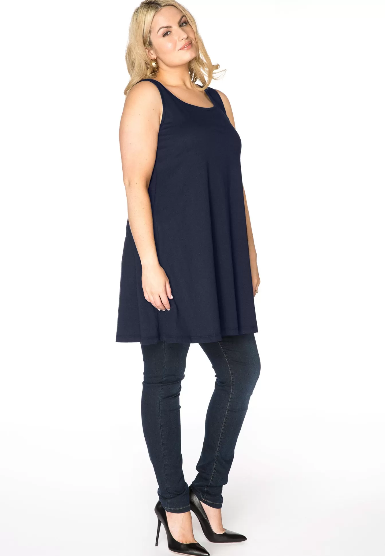 YOEK Top wide bottom VISCOSE Blue Shop