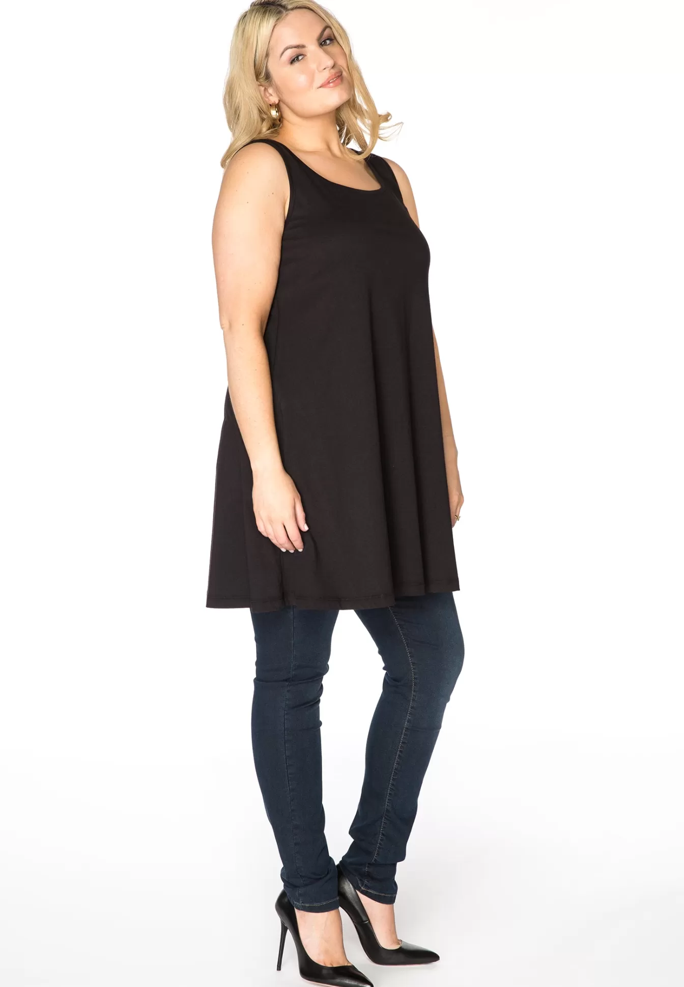 YOEK Top wide bottom VISCOSE Black Best Sale