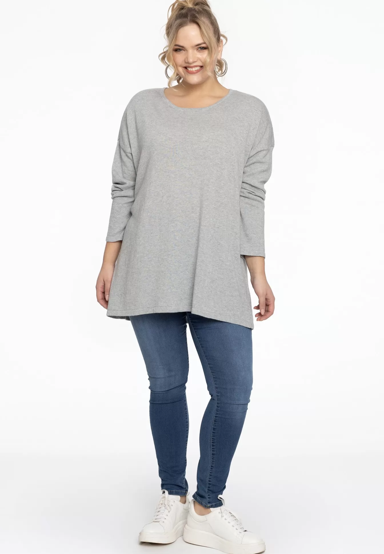 YOEK Trui vierkant cashmere Lightgrey Online