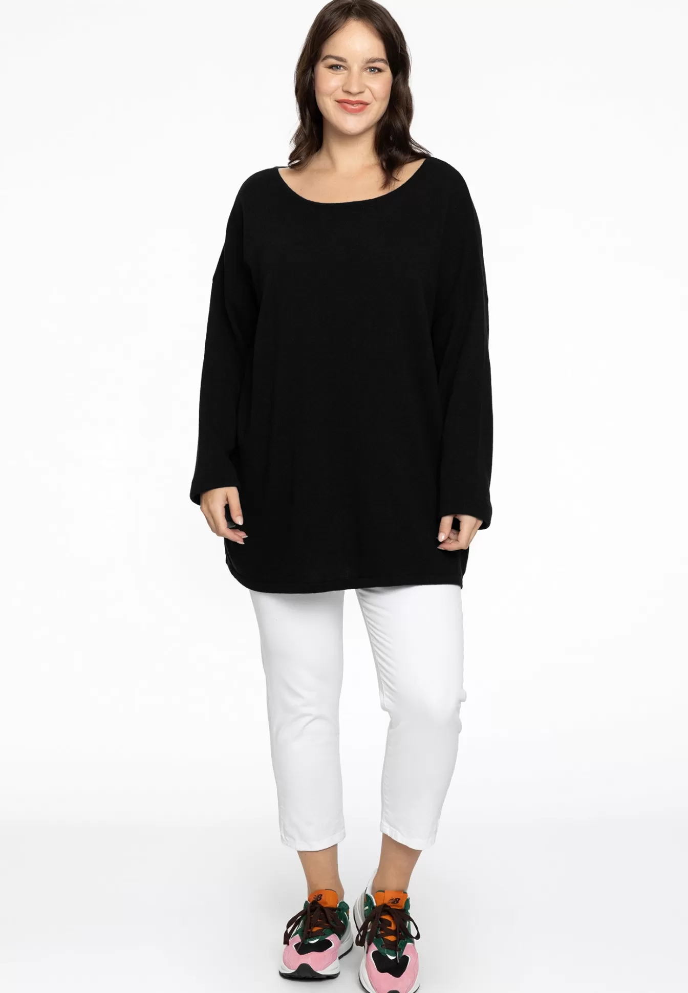 YOEK Trui vierkant cashmere Black Clearance