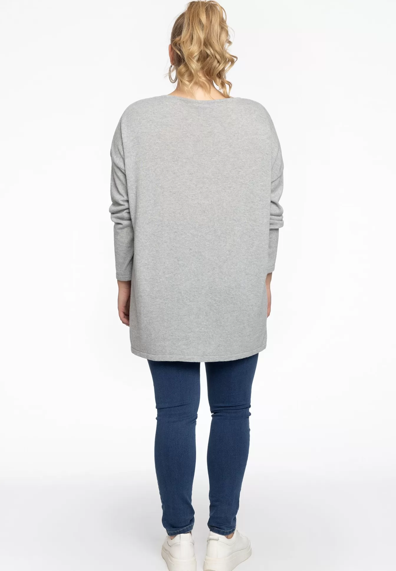 YOEK Trui vierkant cashmere Lightgrey Online