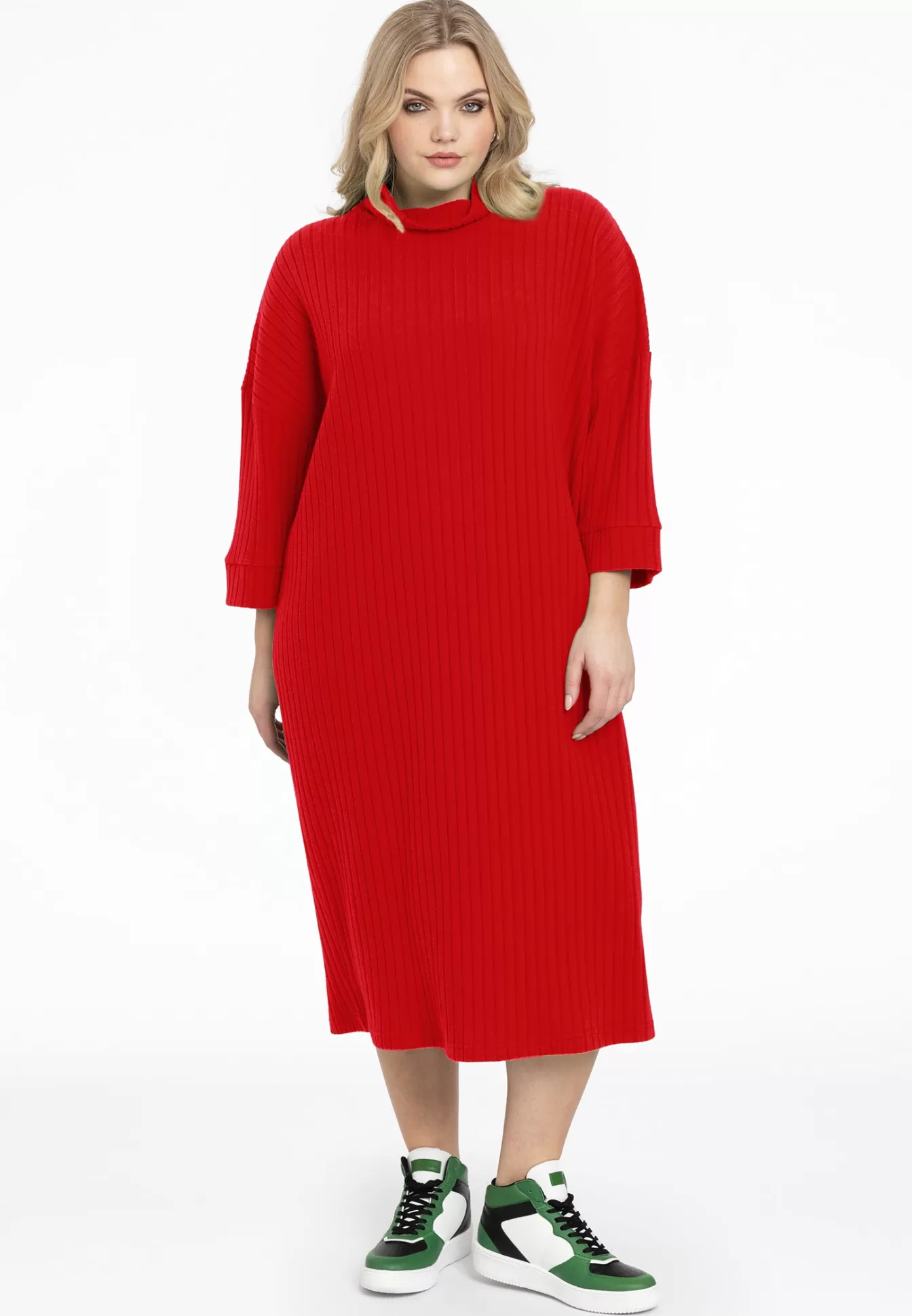 YOEK Trui-jurk RIB Red Shop