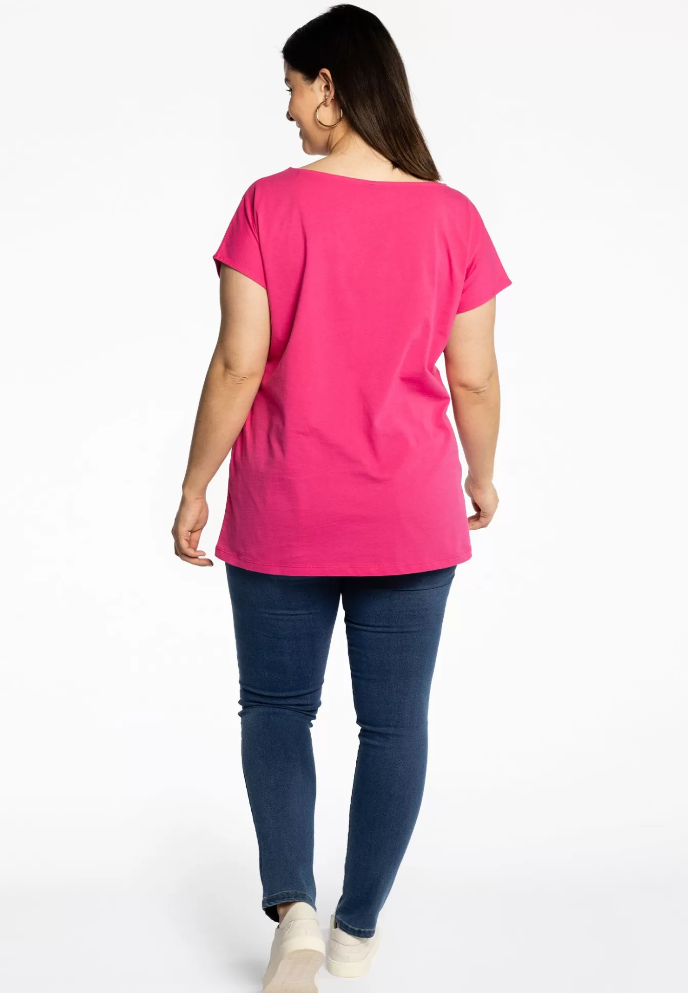 YOEK T-shirt kapmouwen COTTON Pink Store