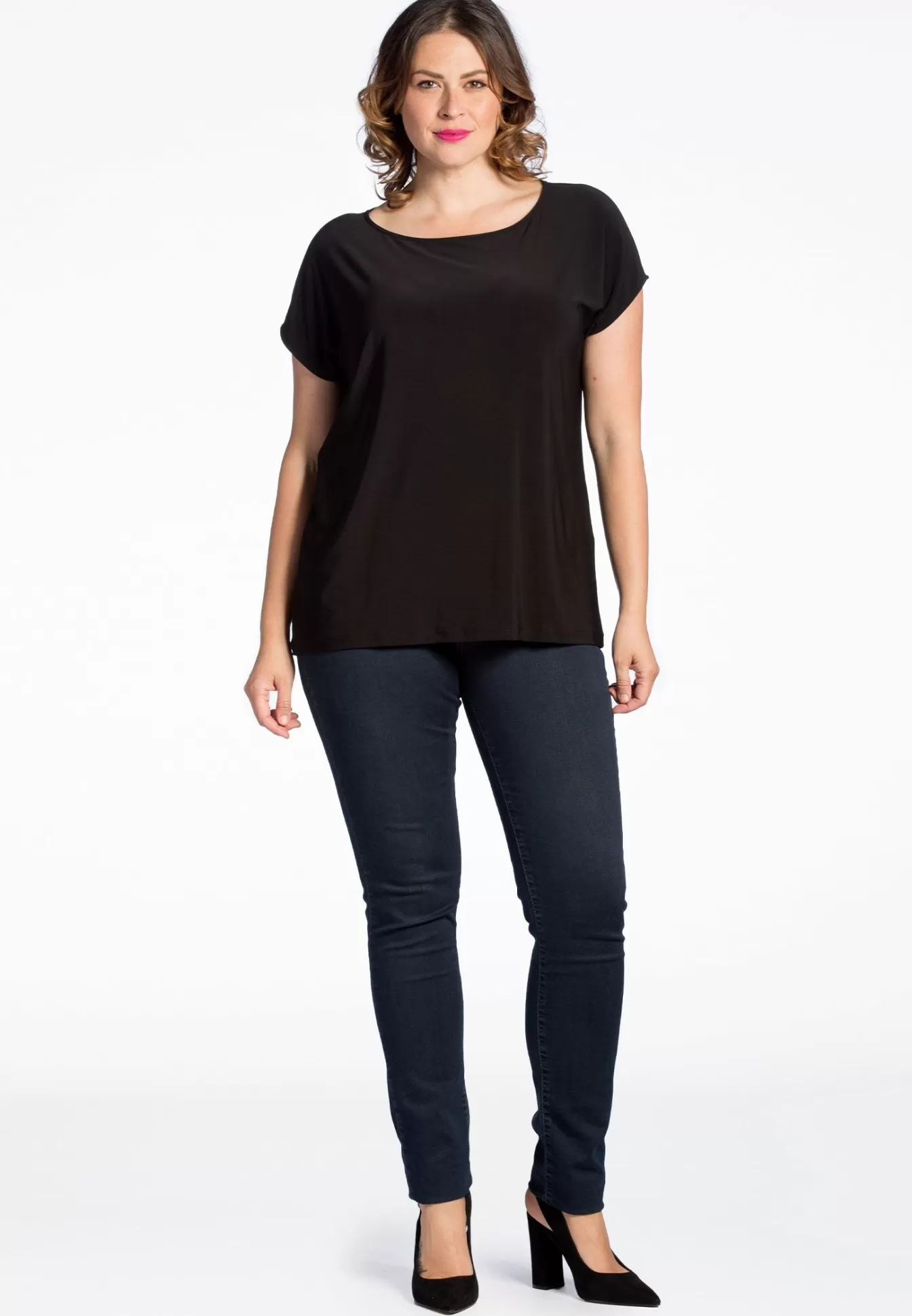 YOEK T-shirt kapmouwen DOLCE Black Clearance