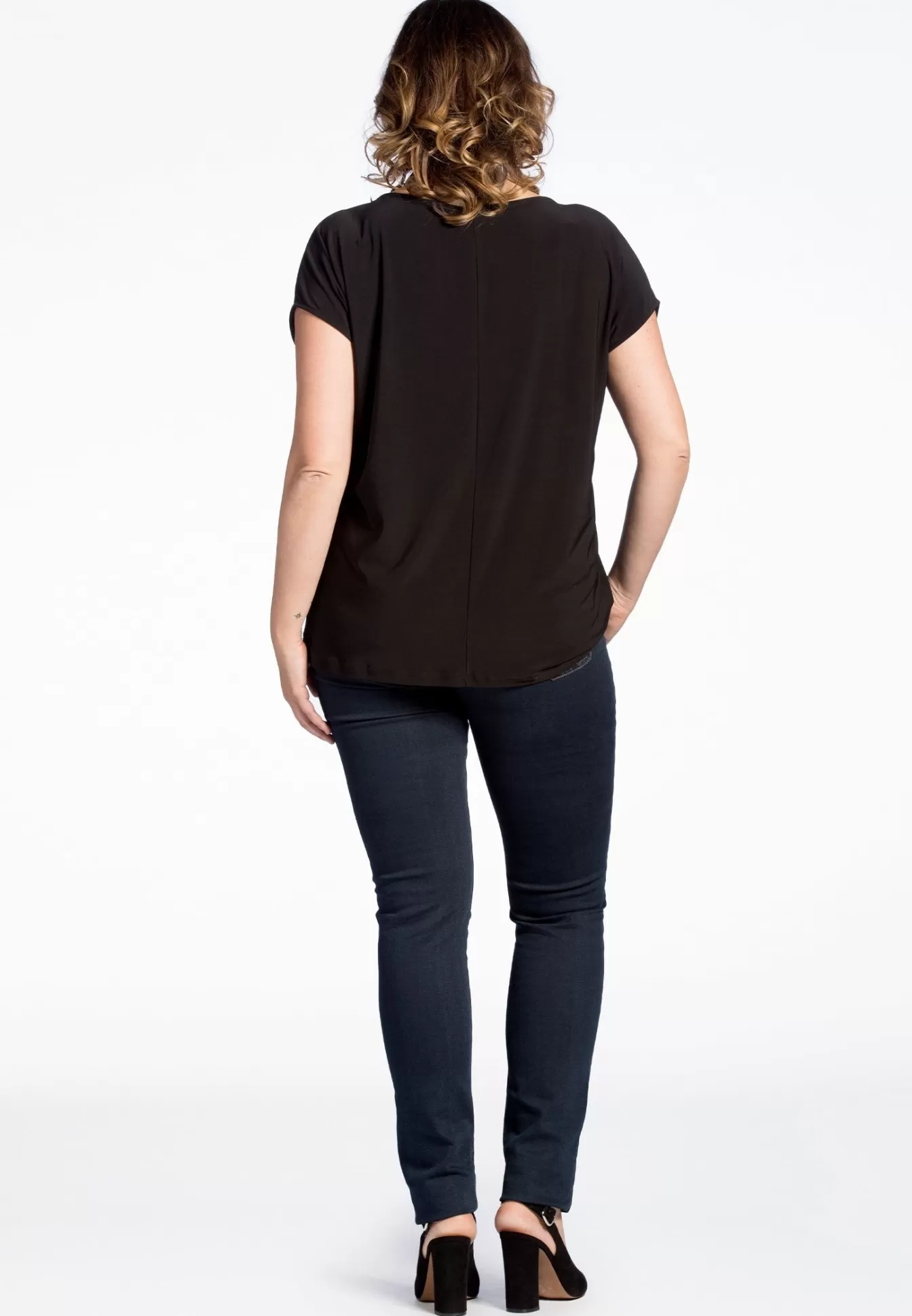 YOEK T-shirt kapmouwen DOLCE Black Clearance