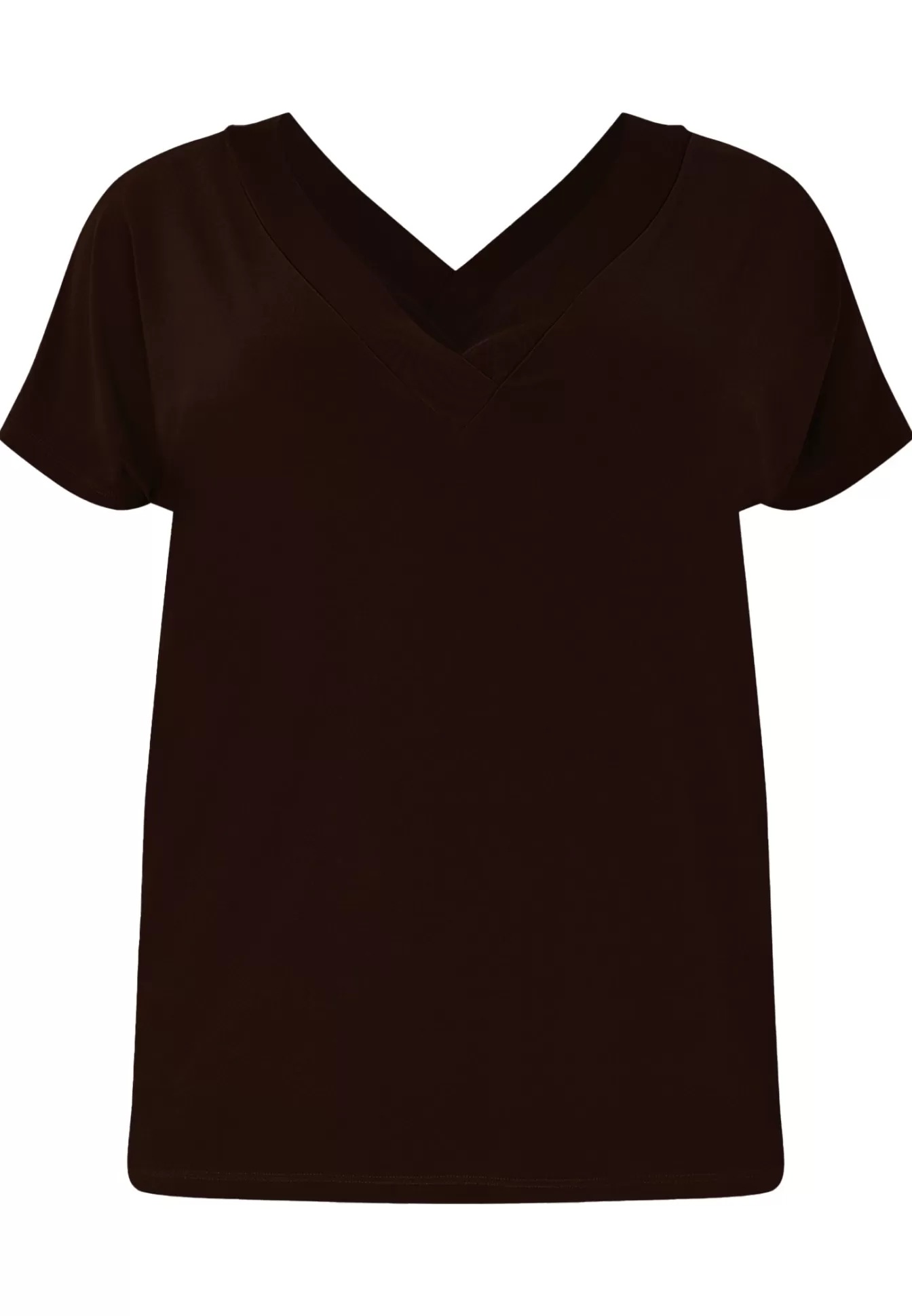 YOEK T-shirt v-hals DOLCE Brown Outlet