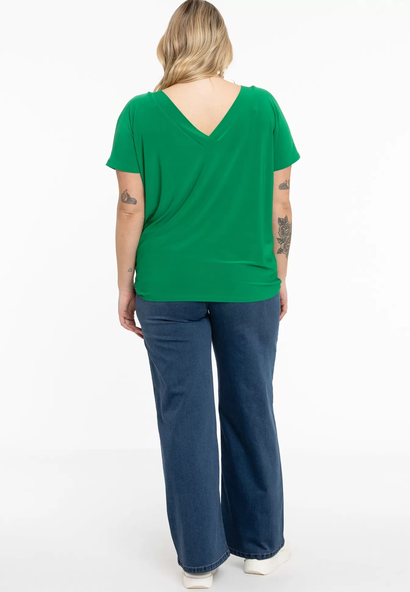 YOEK T-shirt v-hals DOLCE Green Best Sale