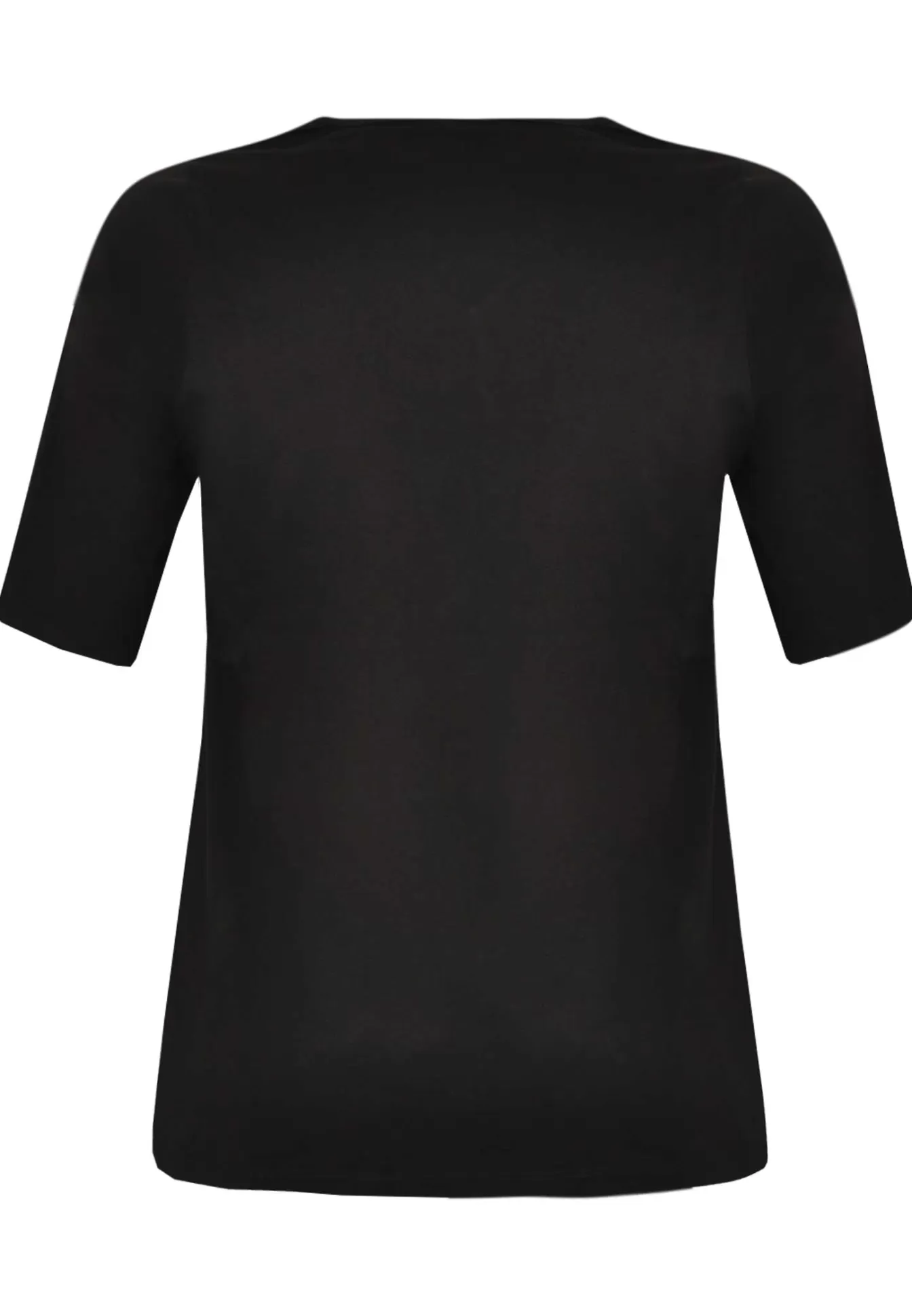 YOEK T-shirt v-hals relax fit COTTON Black Cheap