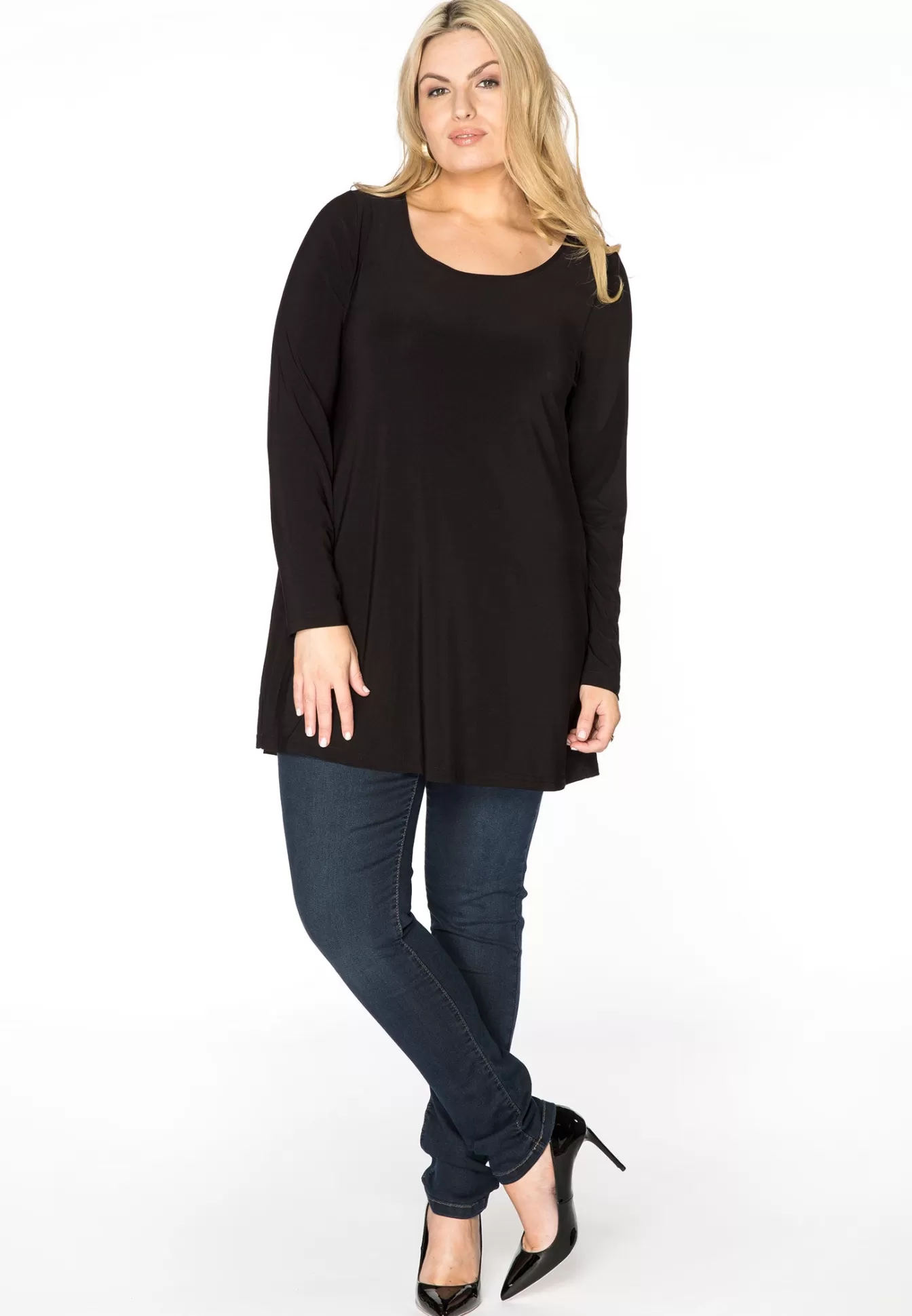 YOEK Tuniek lange mouwen flare DOLCE Black Outlet