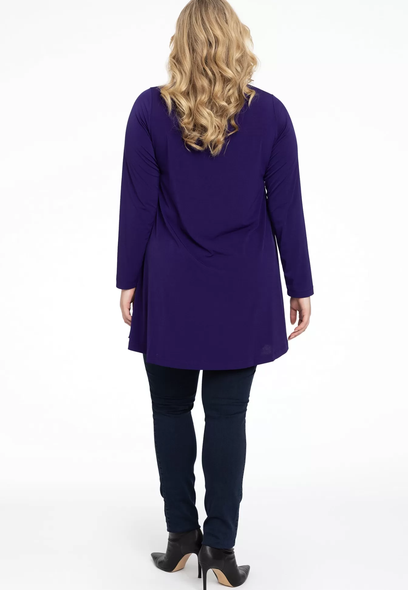 YOEK Tuniek met col wide bottom Purple Best Sale