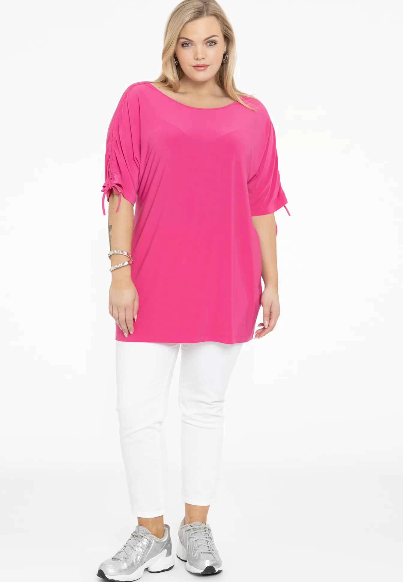 YOEK Tuniek met plooien DOLCE Pink Shop