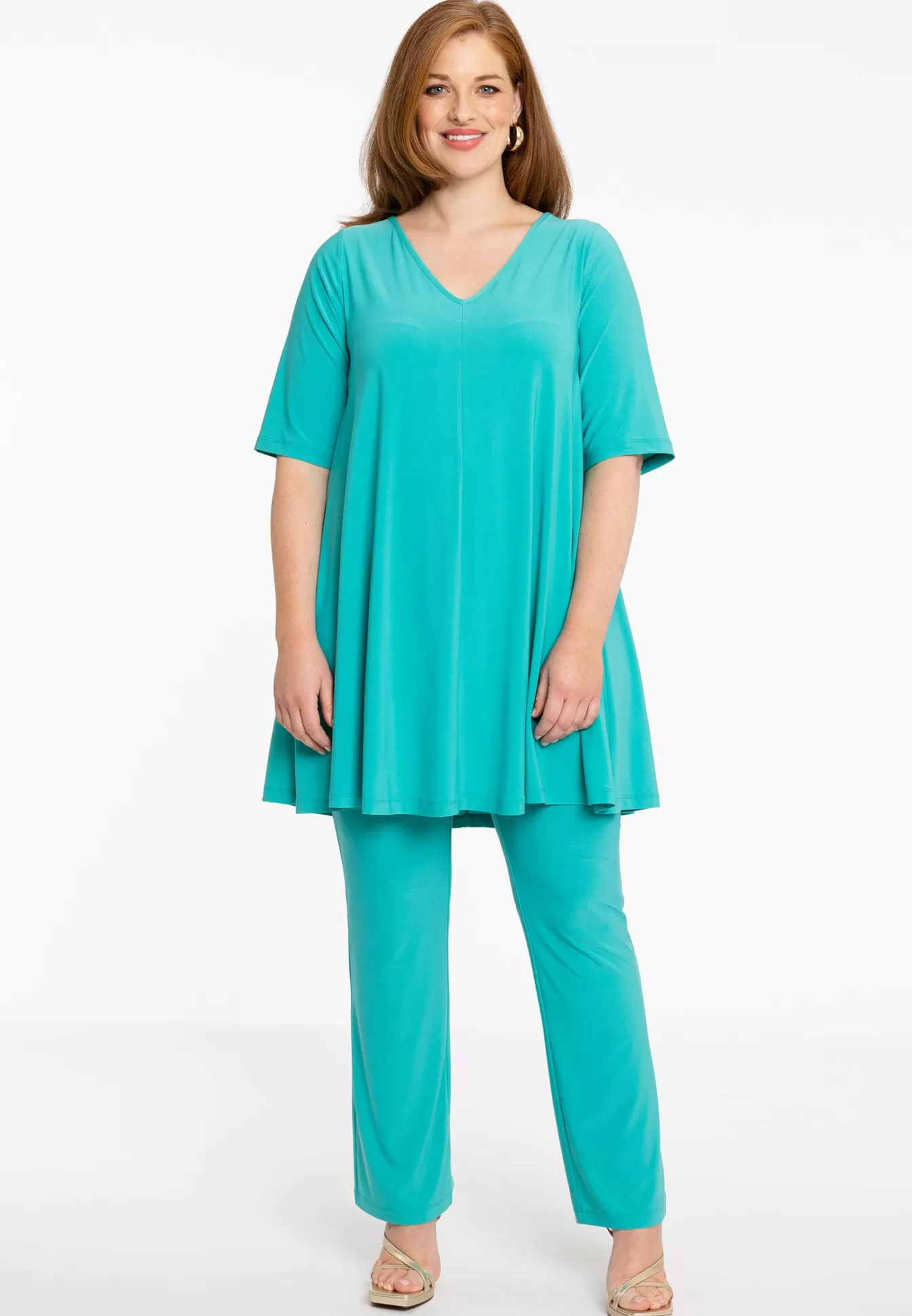 YOEK Tuniek Swing short sleeve DOLCE Turquoise Discount