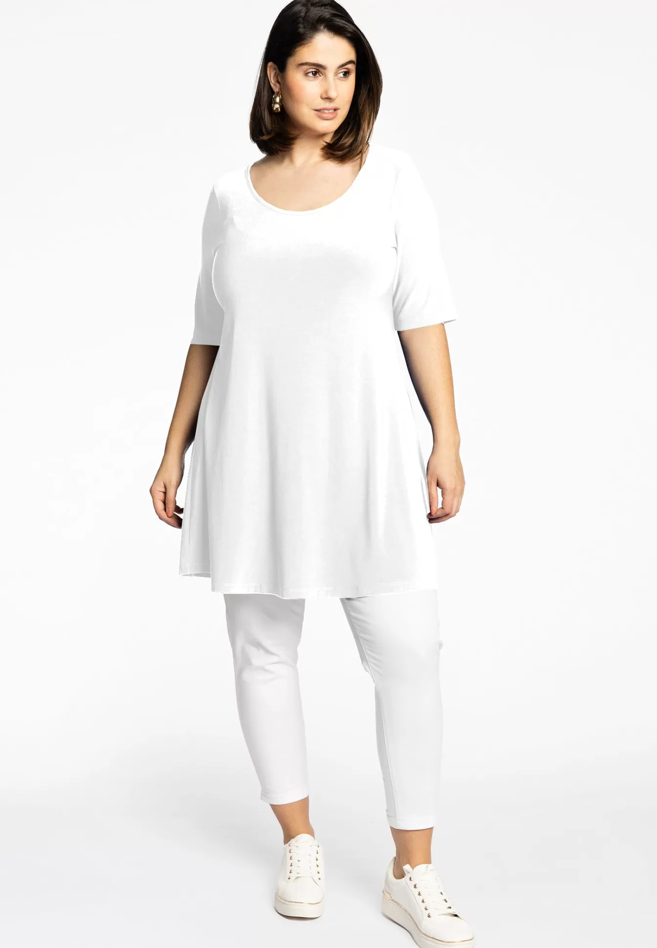 YOEK Tuniek wide bottom DOLCE White Sale